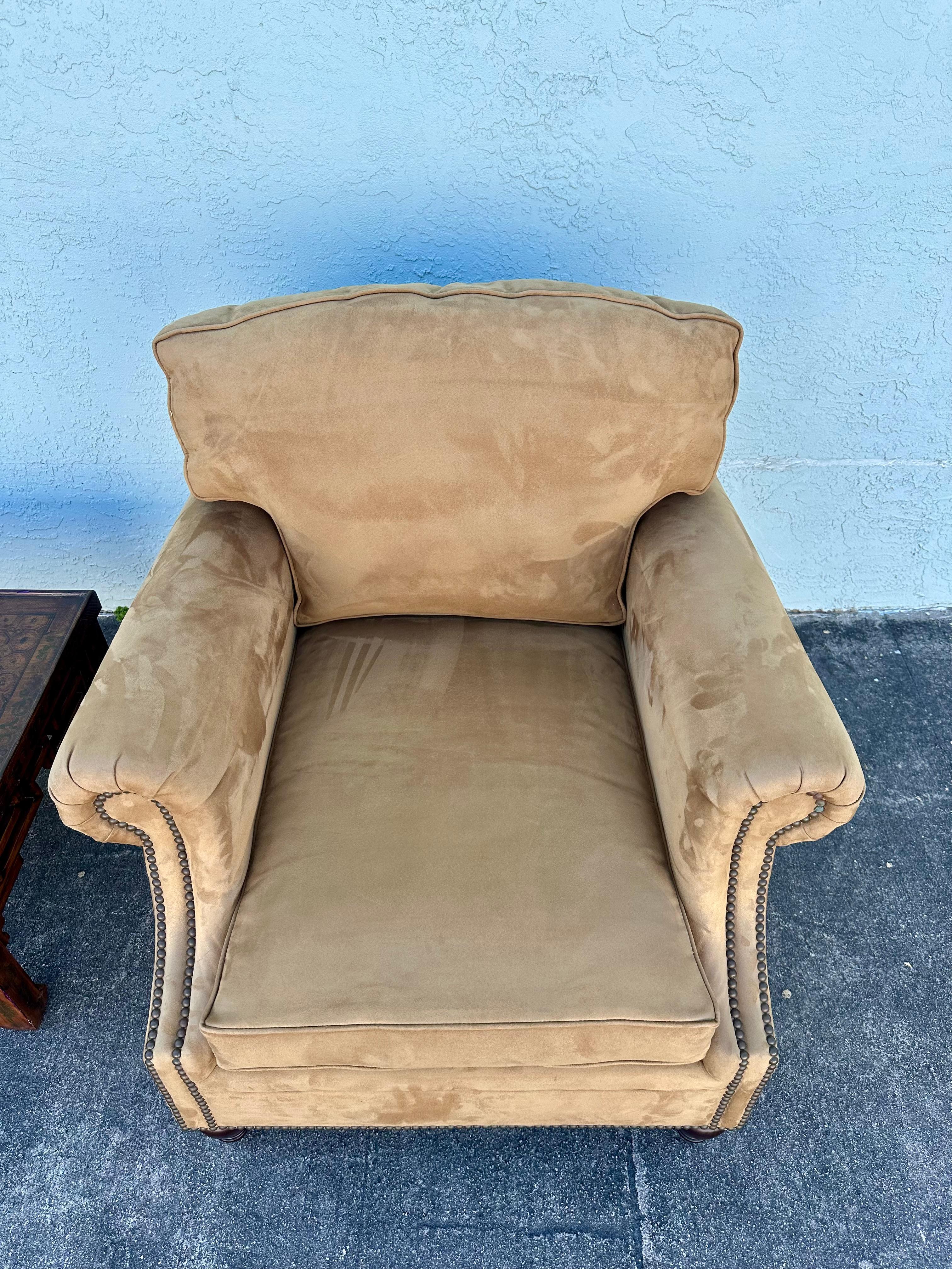 Ralph Lauren Henredon, Sedie in cammello tan ultra scamosciato, Set di 2 in vendita 8