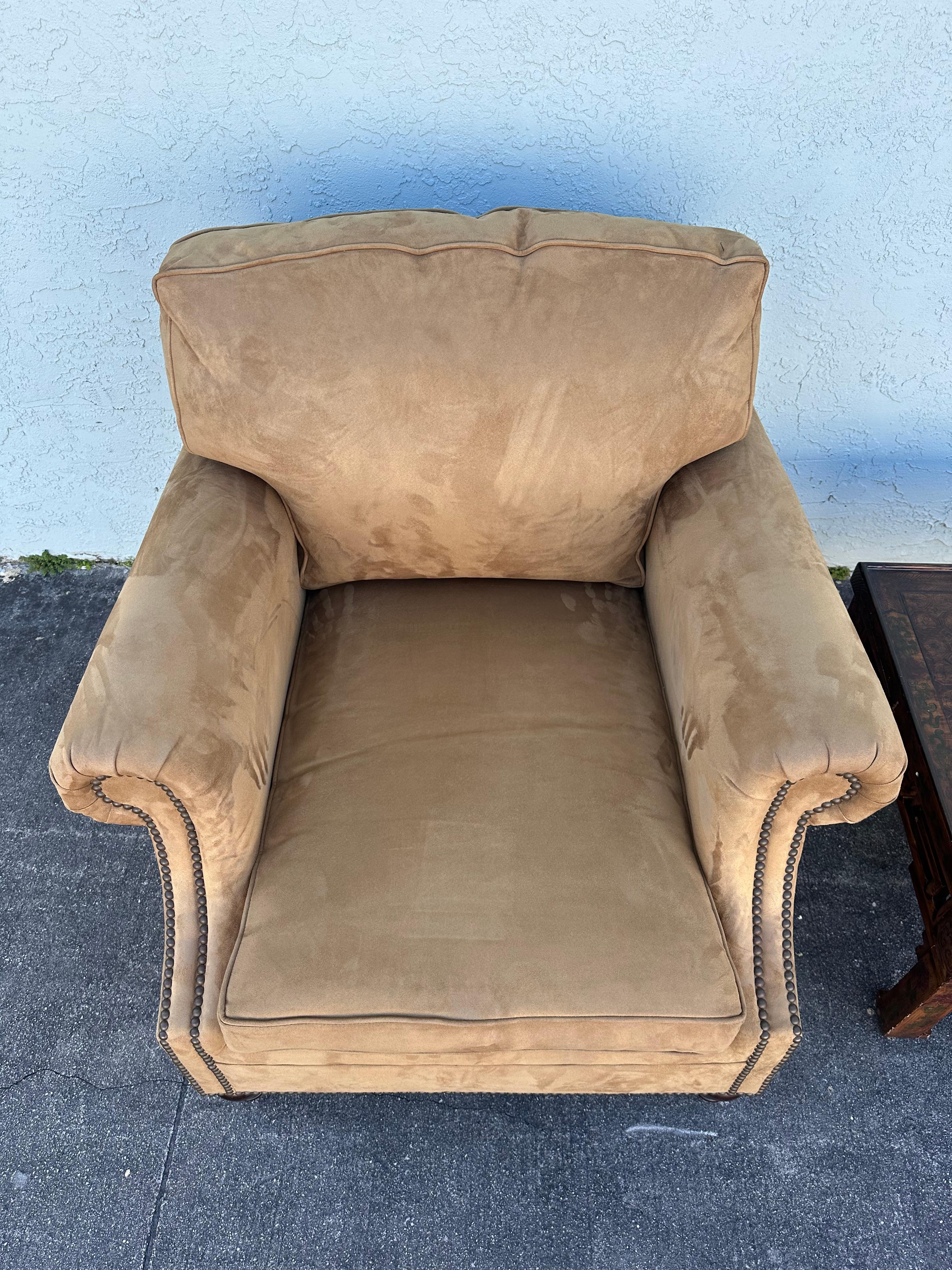 Ralph Lauren Henredon, Sedie in cammello tan ultra scamosciato, Set di 2 in vendita 6