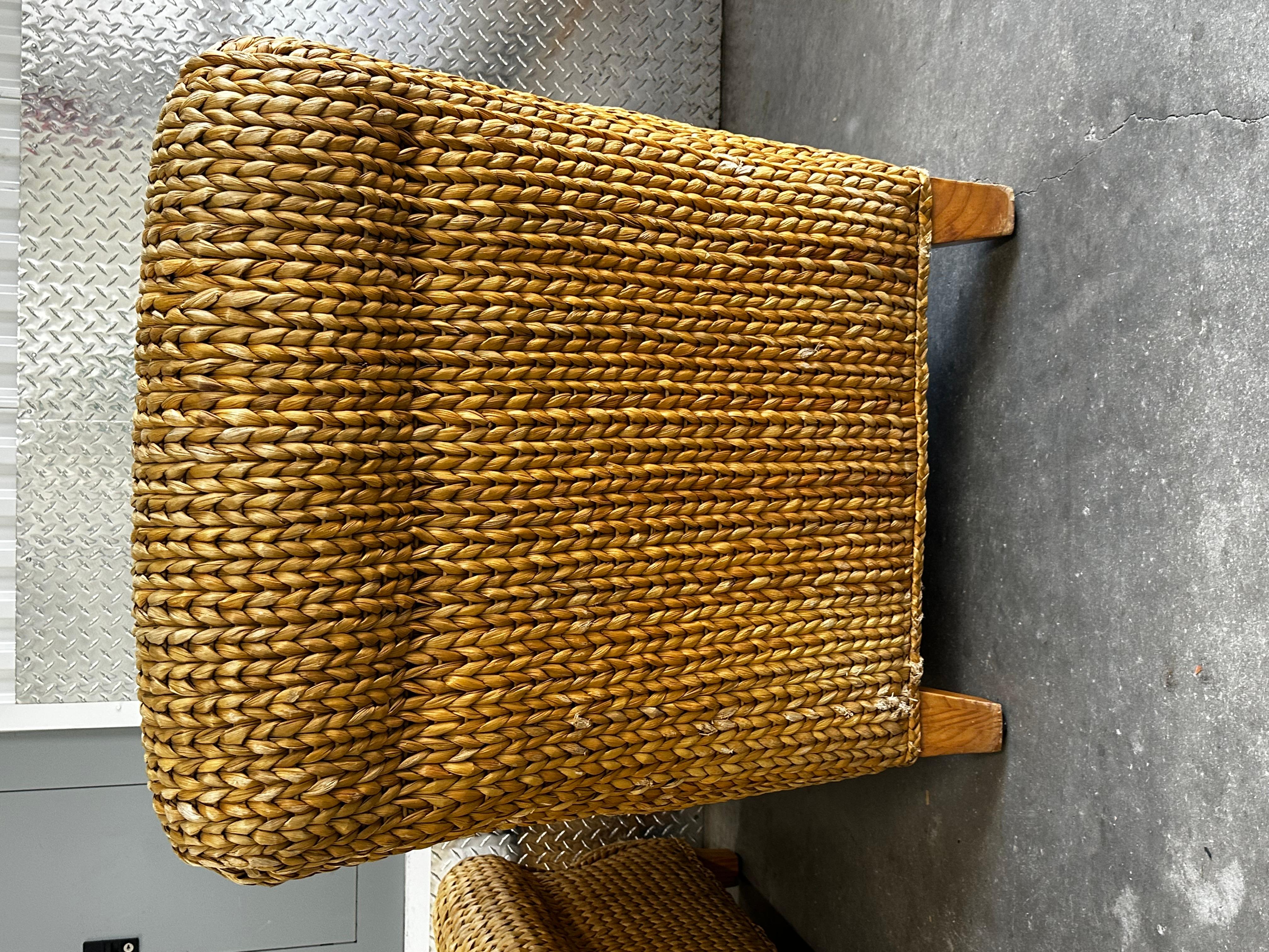 Silla de salón Ralph Lauren Henredon Organic Seagrass Wood White en venta 7