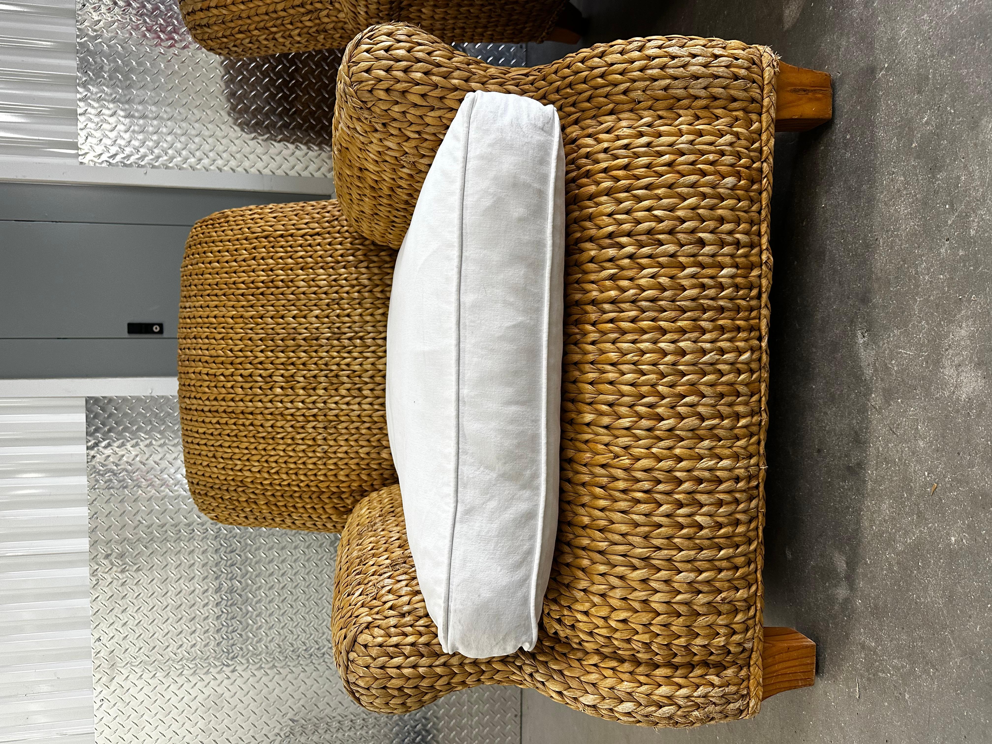 Silla de salón Ralph Lauren Henredon Organic Seagrass Wood White Siglo XXI y contemporáneo en venta