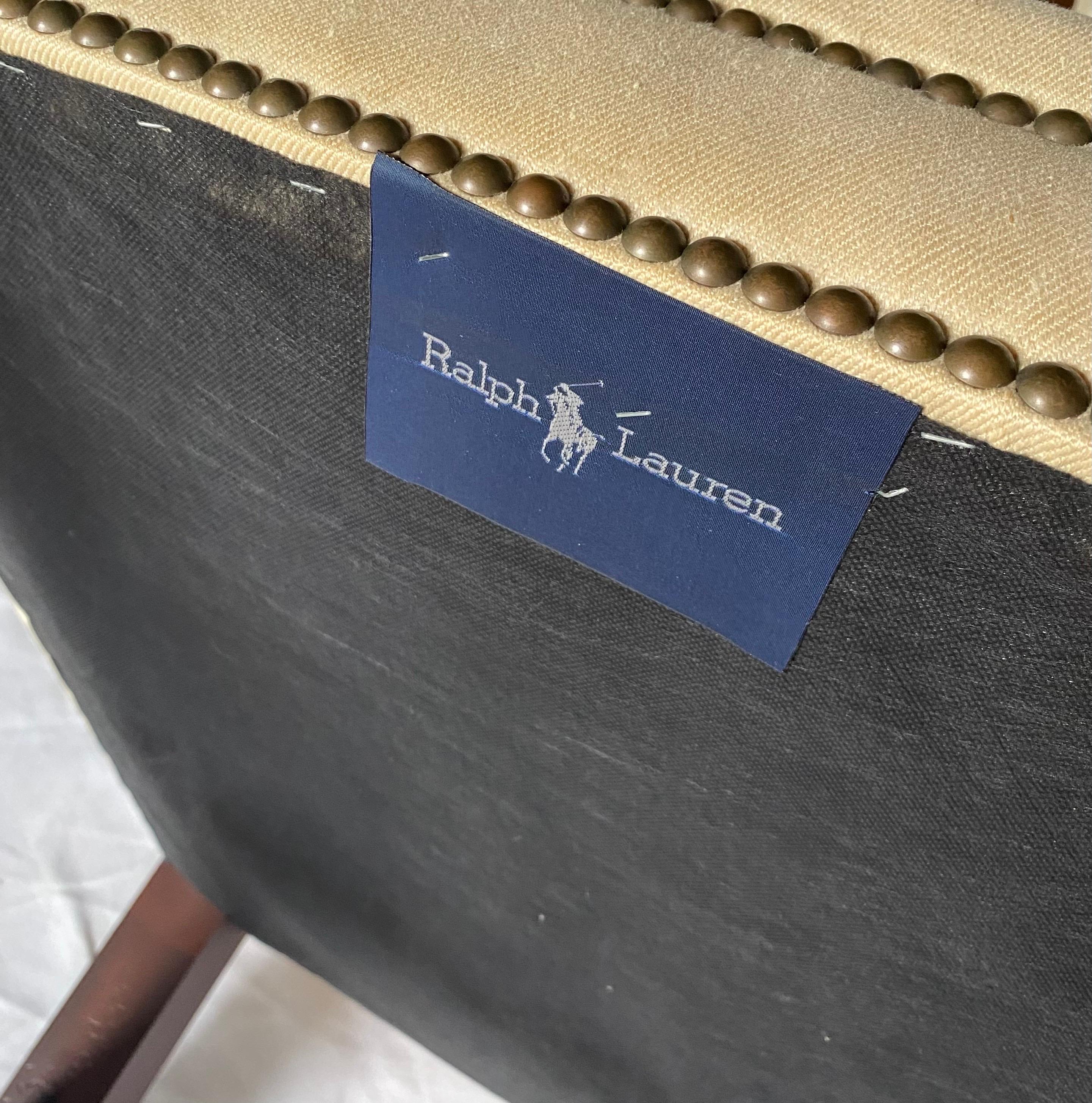 Ralph Lauren High Back Tufted Dining Chairs, Set of 6 en vente 6