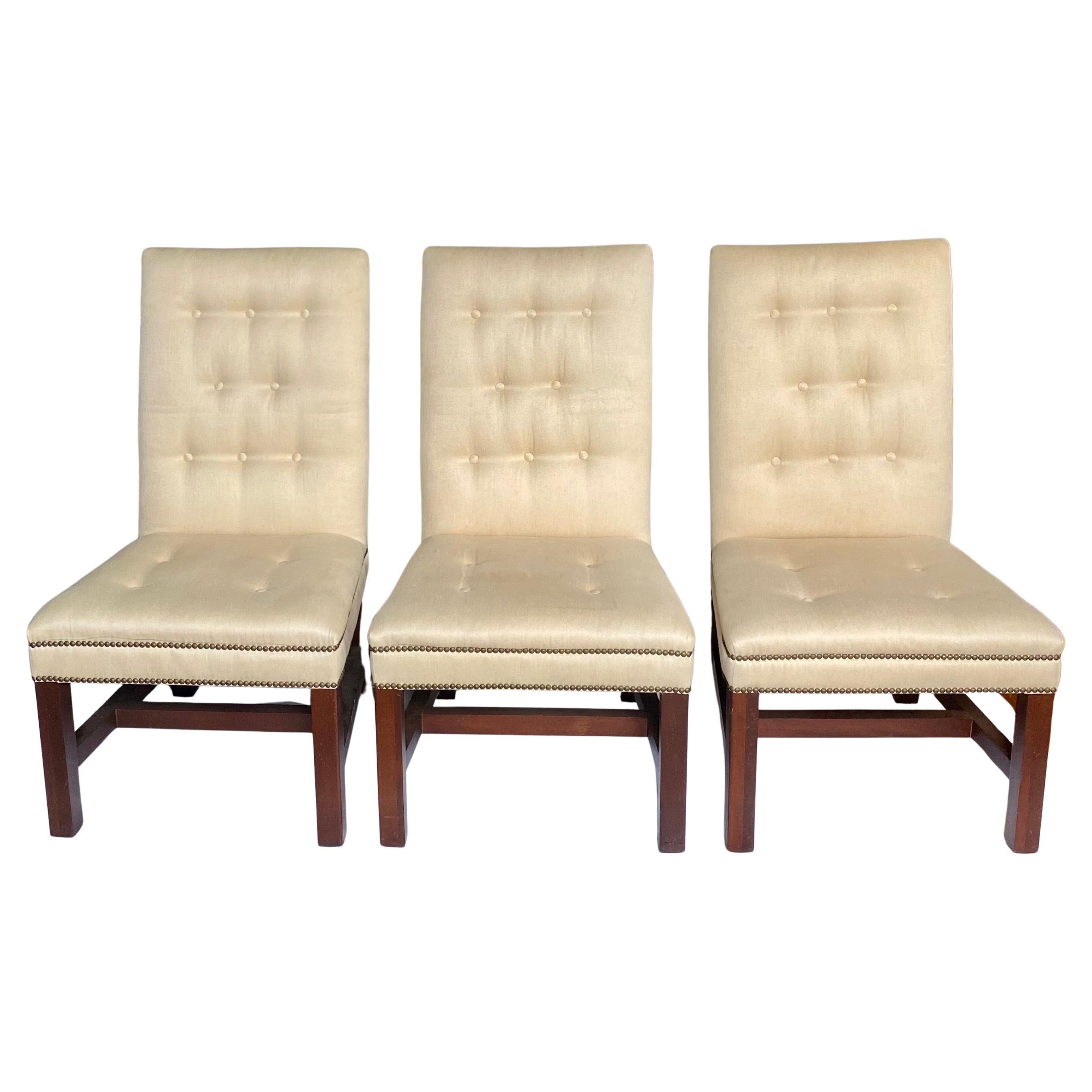 Ralph Lauren High Back Tufted Dining Chairs, Set of 6 en vente 1