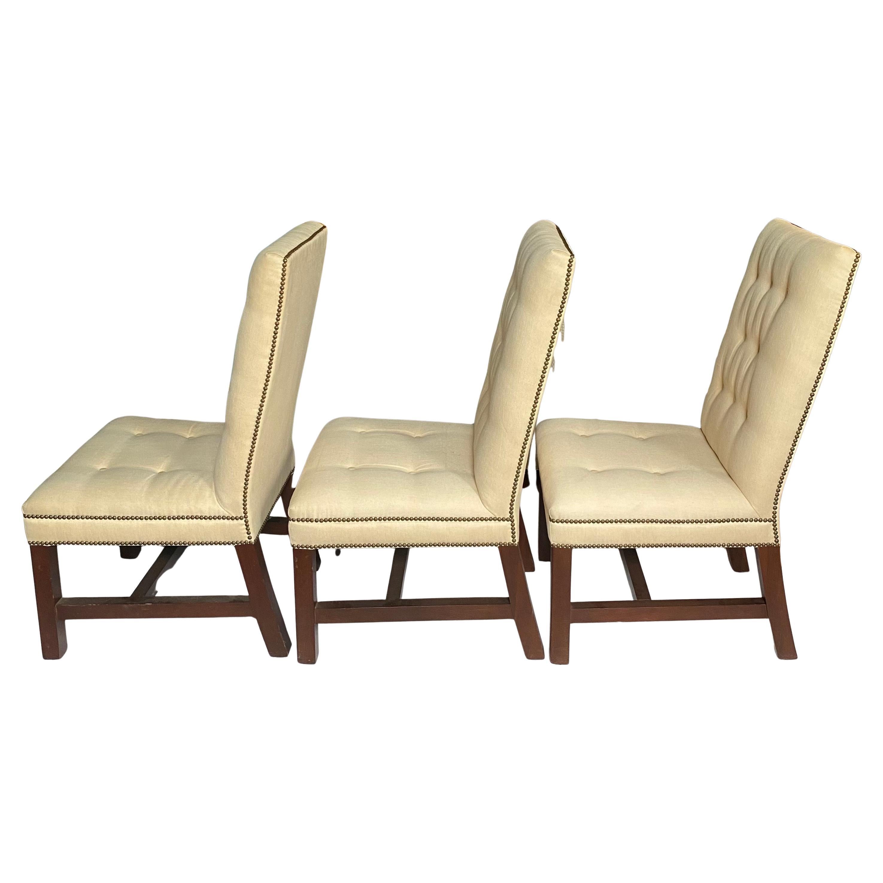 Ralph Lauren High Back Tufted Dining Chairs, Set of 6 en vente 2