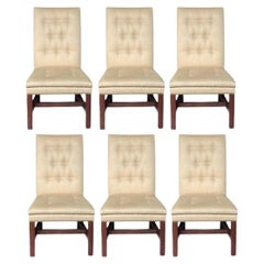 Vintage Ralph Lauren High Back Tufted Dining Chairs, Set of 6