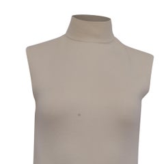 Ralph Lauren High-Neck Mini Dress in Cream Cashmere