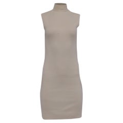Ralph Lauren High-Neck Mini Dress in Cream Cashmere