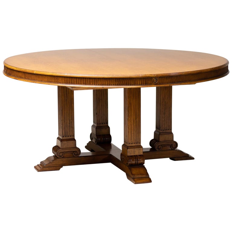 Ralph Lauren Hither Hills 6-10 Person Large Round Extending to Oval Dining  Table at 1stDibs | ralph lauren round dining table, ralph lauren round table,  10 person oval dining table