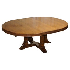 Vintage Ralph Lauren Hither Hills 6-10 Person Large Round Extending to Oval Dining Table