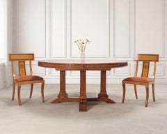 Mesa de comedor extensible «Hither Hills» de Ralph Lauren, de roble y con forma redonda