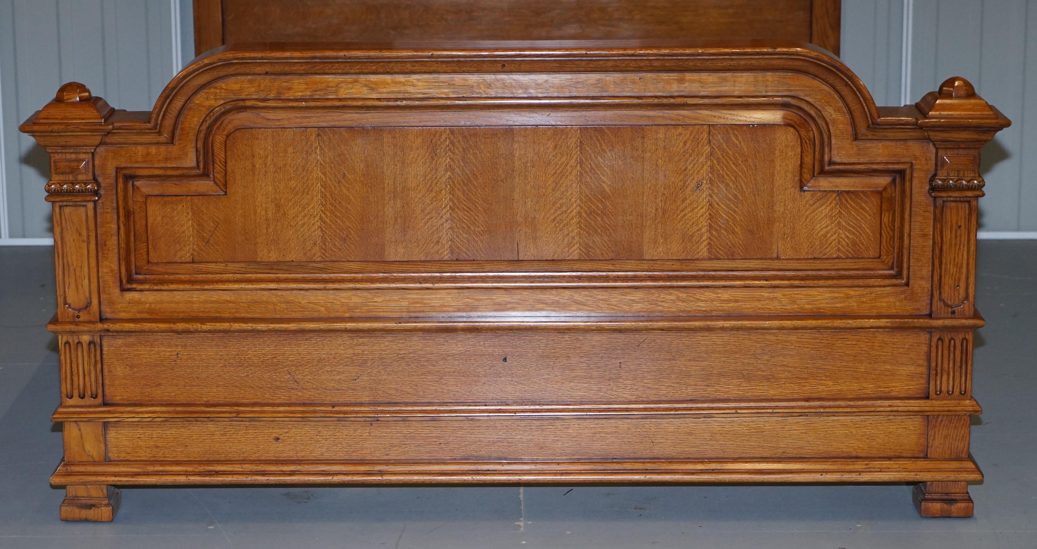 solid oak bed frame super king