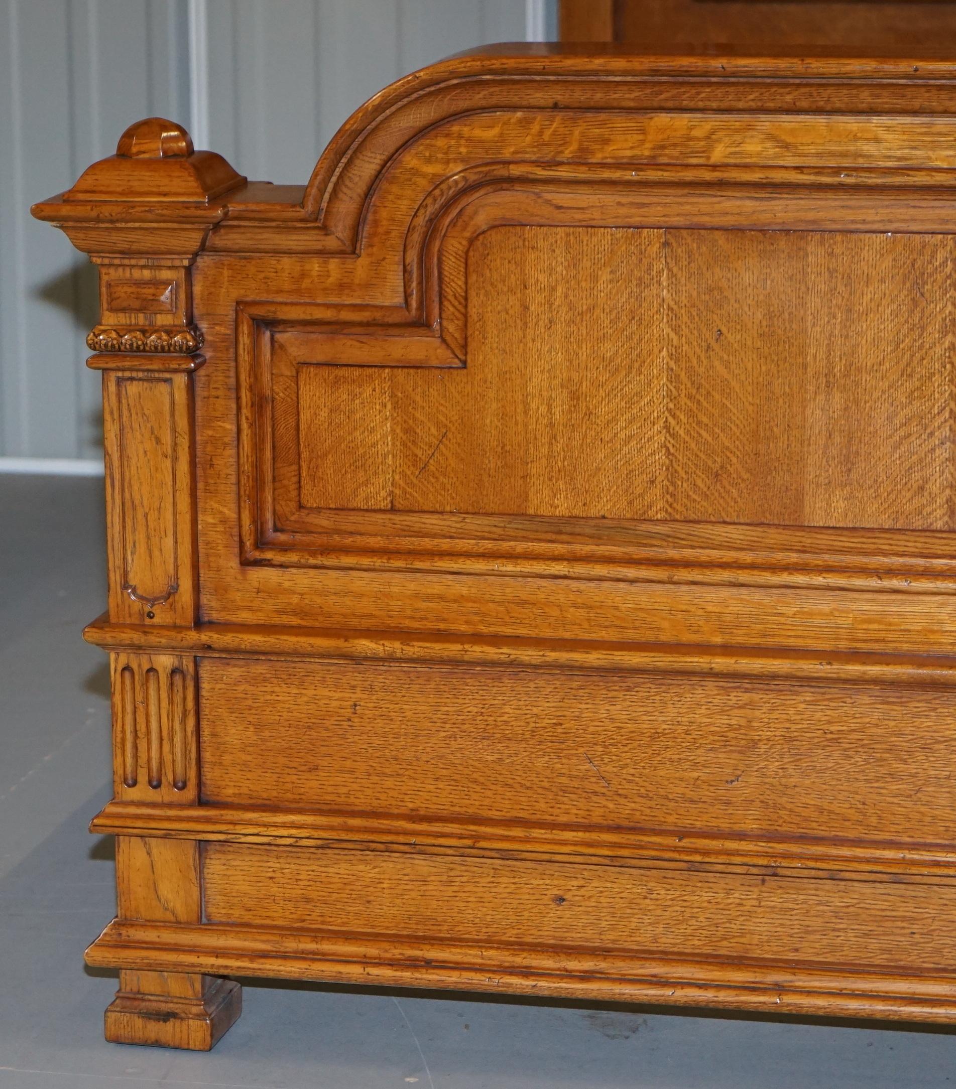 solid oak super king bed frame