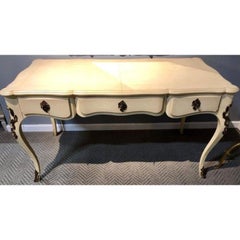 Ralph Lauren Hollywood Regency Style Parchment Cannes Desk in Louis XV Fashion