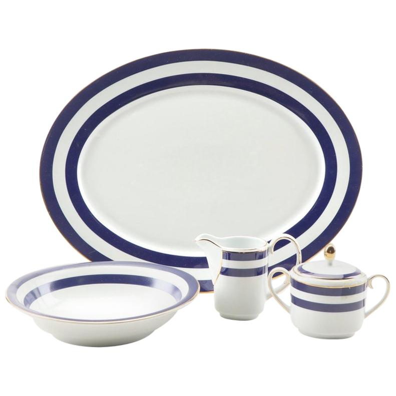 Ralph Lauren Home 4-Piece Serving Set in Spectator Blue Pattern