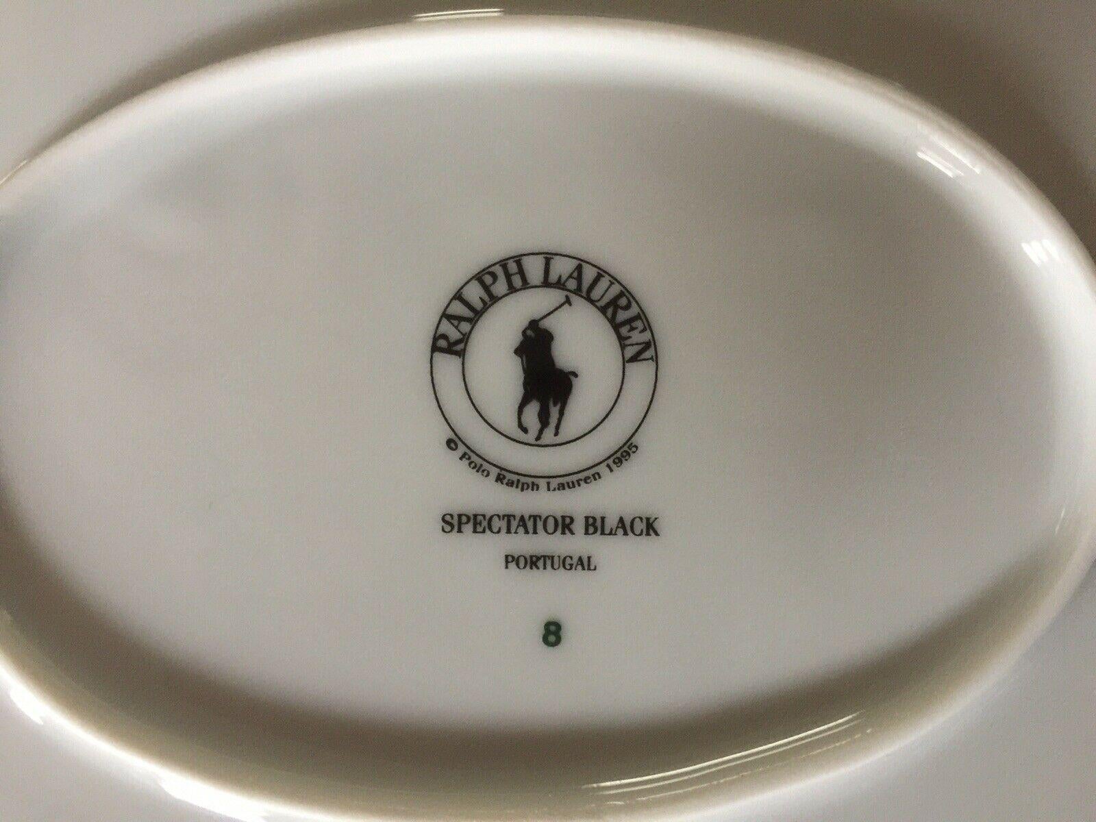 Ralph Lauren Home 4-Piece Serving Set in Spectator Black Pattern 1
