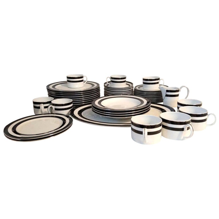 Ralph Lauren Home Black Cadet Spectator Dinnerware, Set of 8 Place