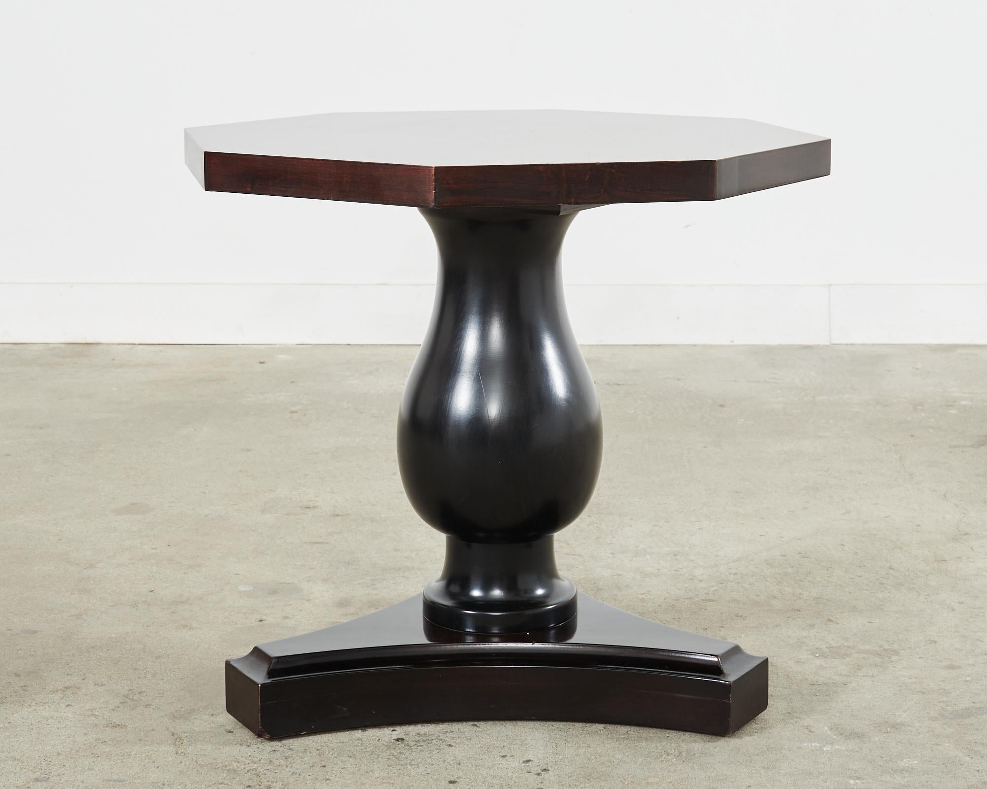 Ralph Lauren Home Clivedon Octagonal Pedestal Center Table In Good Condition For Sale In Rio Vista, CA