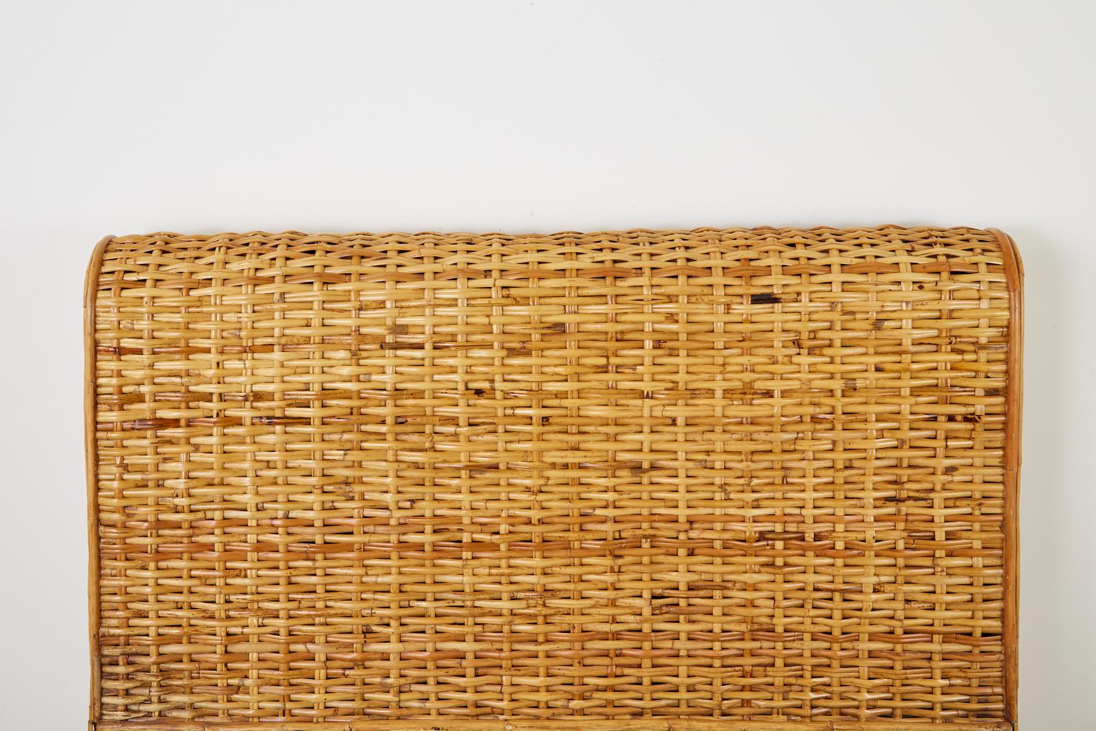 Ralph Lauren Home Collection Woven Rattan Wicker Bed For Sale 2