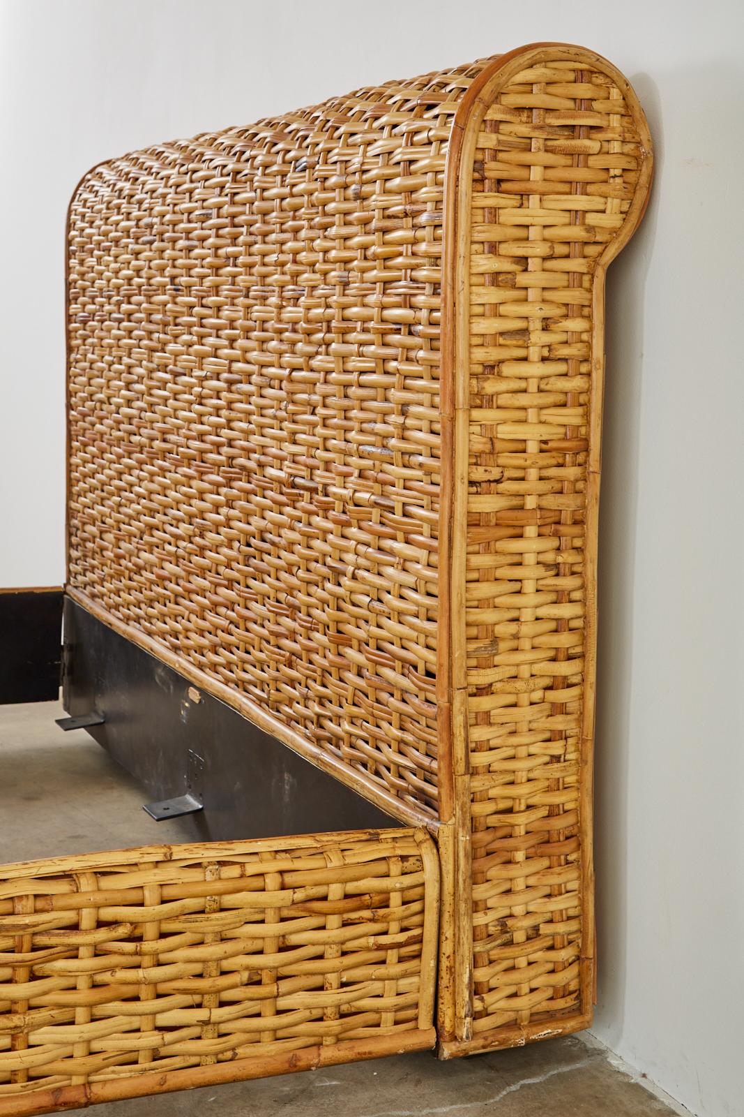 Ralph Lauren Home Collection Woven Rattan Wicker Bed For Sale 3