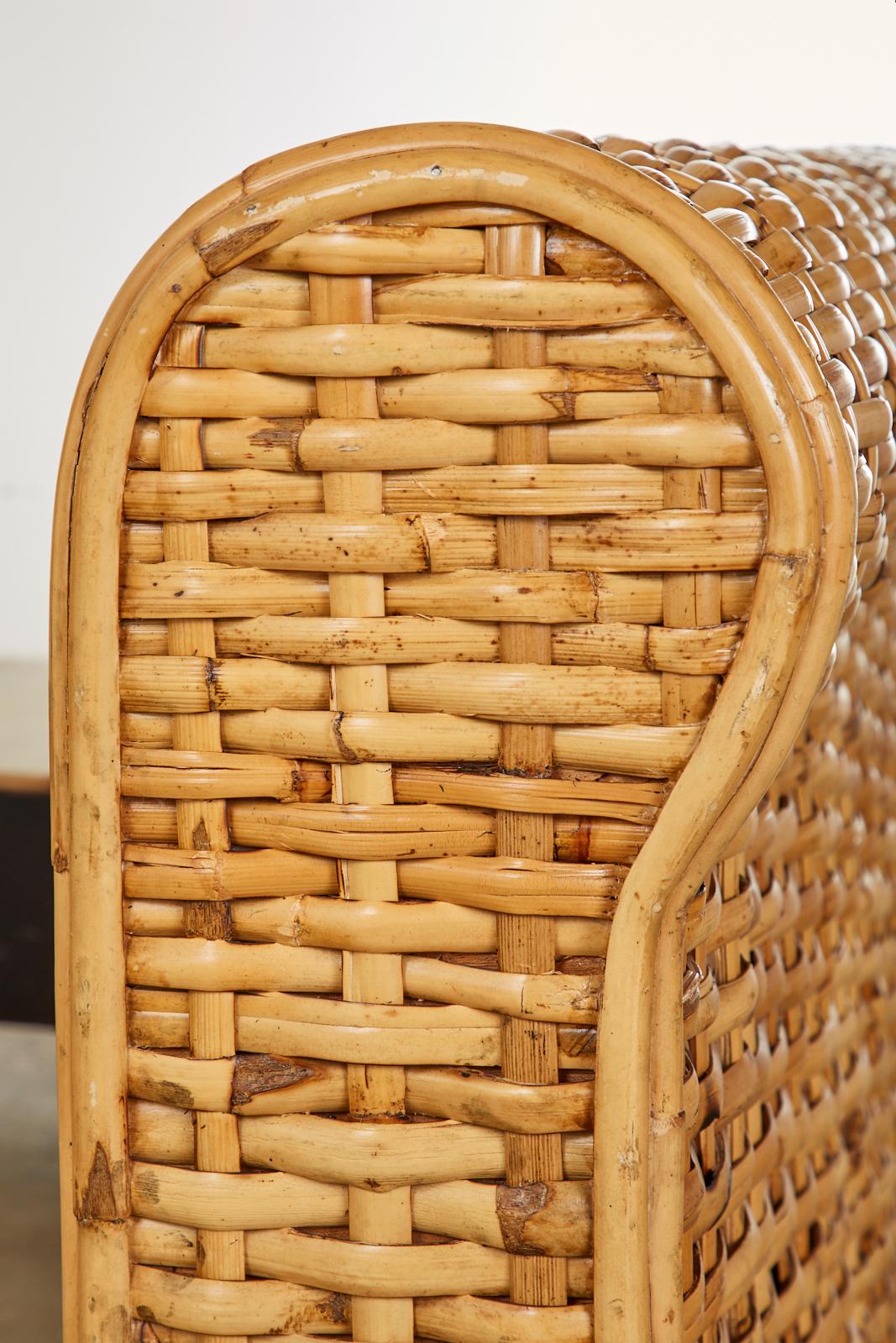 Ralph Lauren Home Collection Woven Rattan Wicker Bed For Sale 8