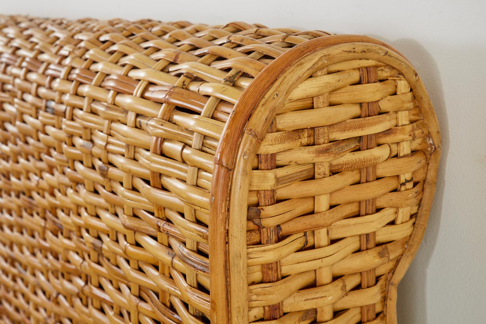Ralph Lauren Home Collection Woven Rattan Wicker Bed For Sale 10