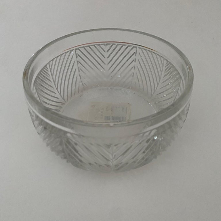 Ralph Lauren Home Crystal Herringbone Bowl For Sale at 1stDibs