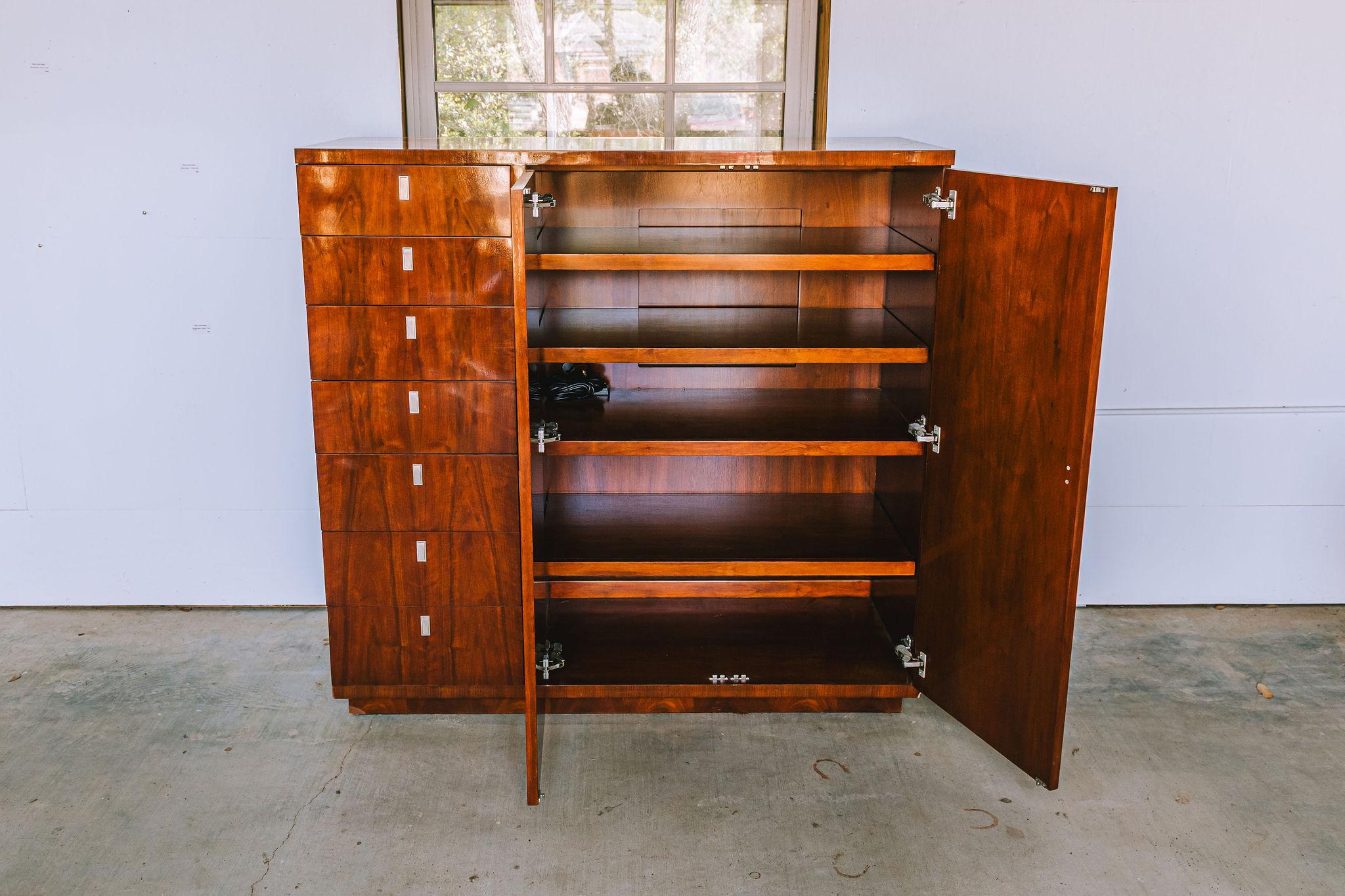 Nickel Ralph Lauren Home Gentlemen's Chest Storage Cabinet
