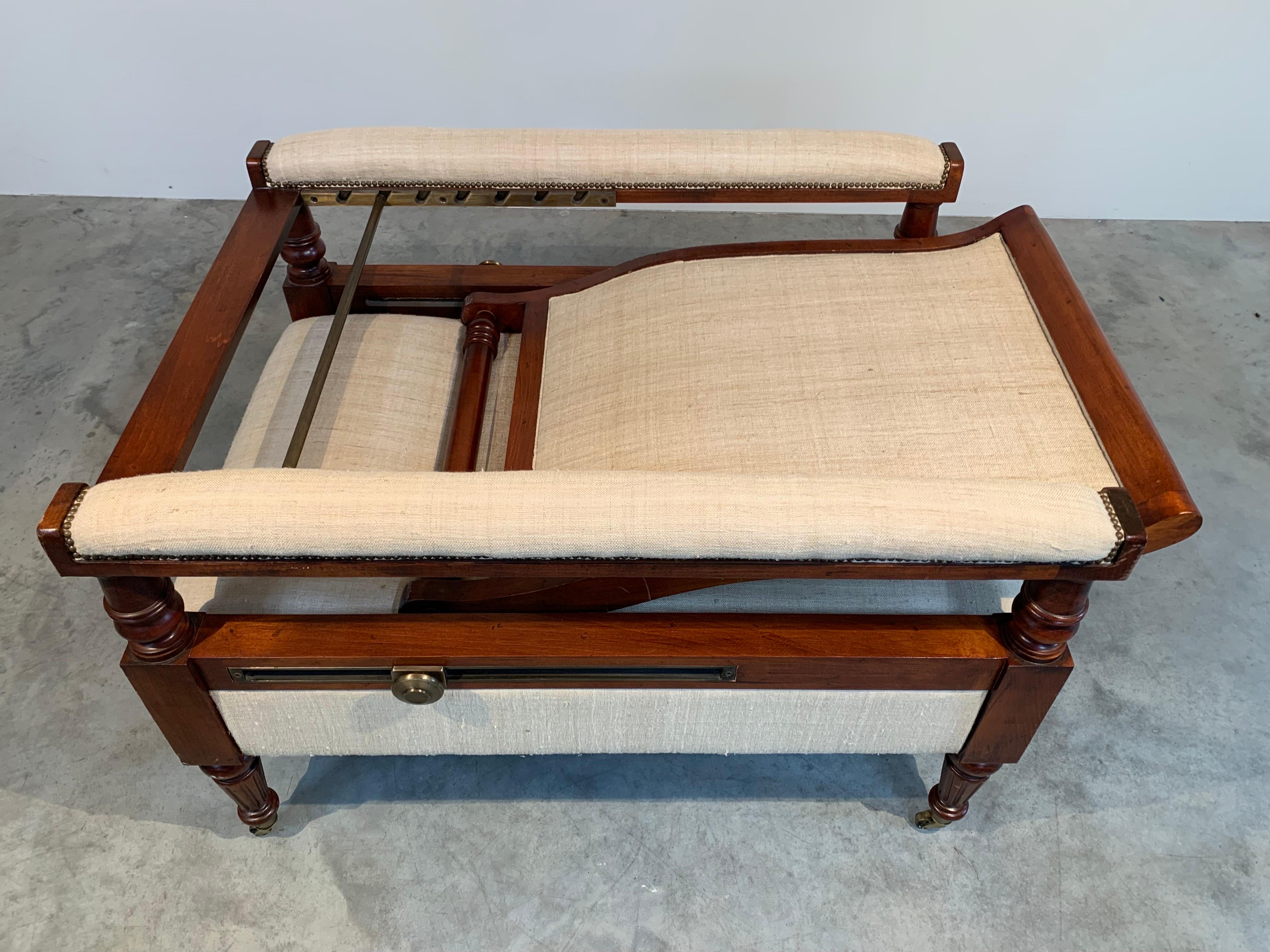 American Ralph Lauren Home “Norfolk” Adjustable Louis XVI Style Lounge Chair