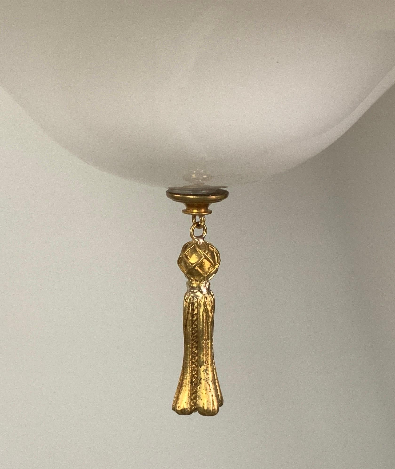 American Ralph Lauren Home Visual Comfort Xavier Brass Pendant Light  For Sale