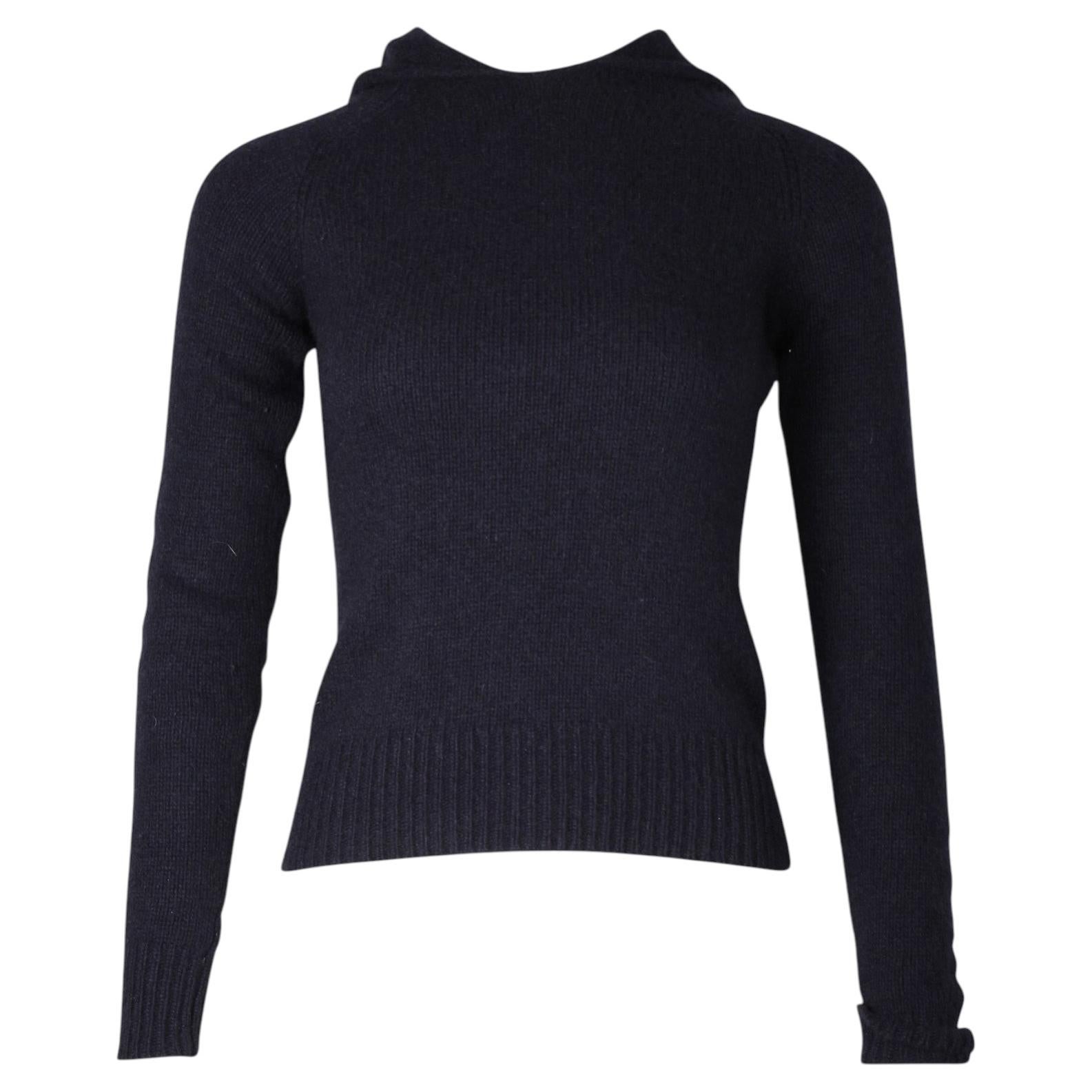Pull à capuche Ralph Lauren en laine bleu marine