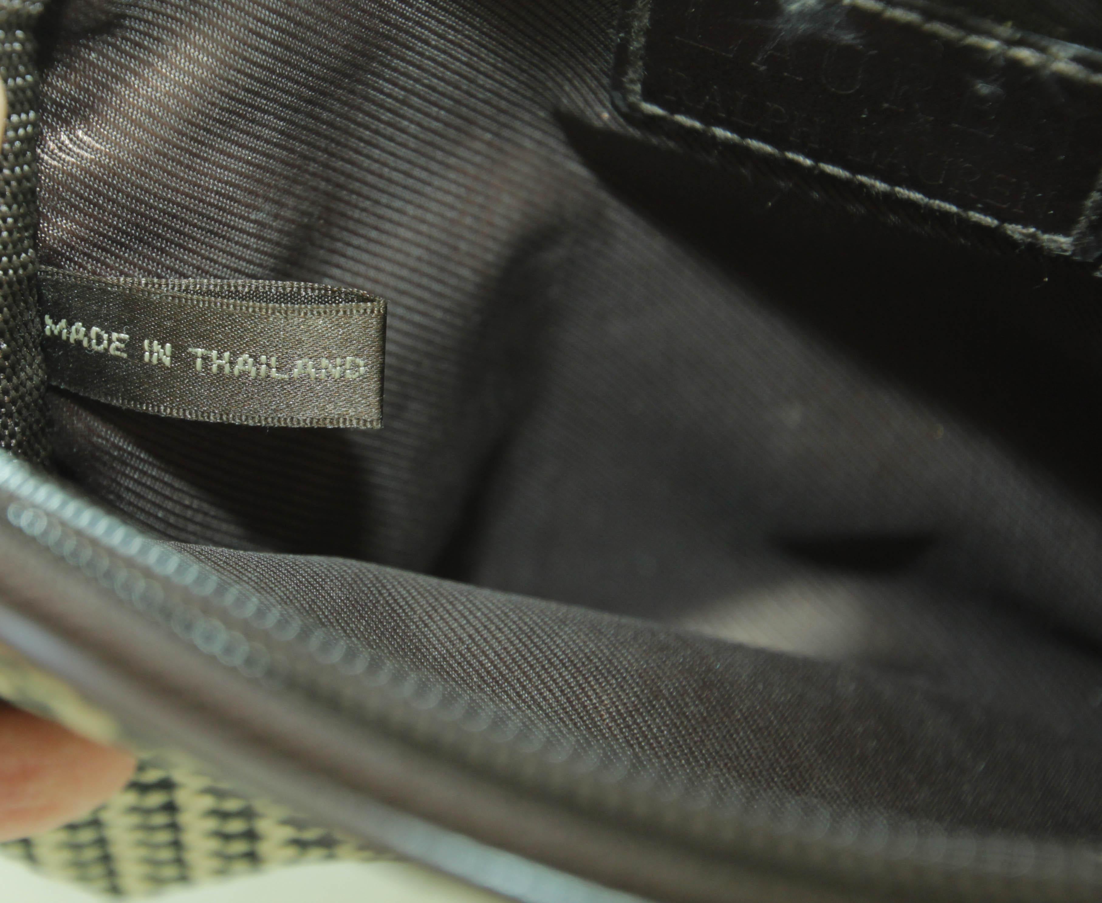 Ralph Lauren Kosmetiktasche mit Hahnentrittmuster Brieftasche im Angebot 6