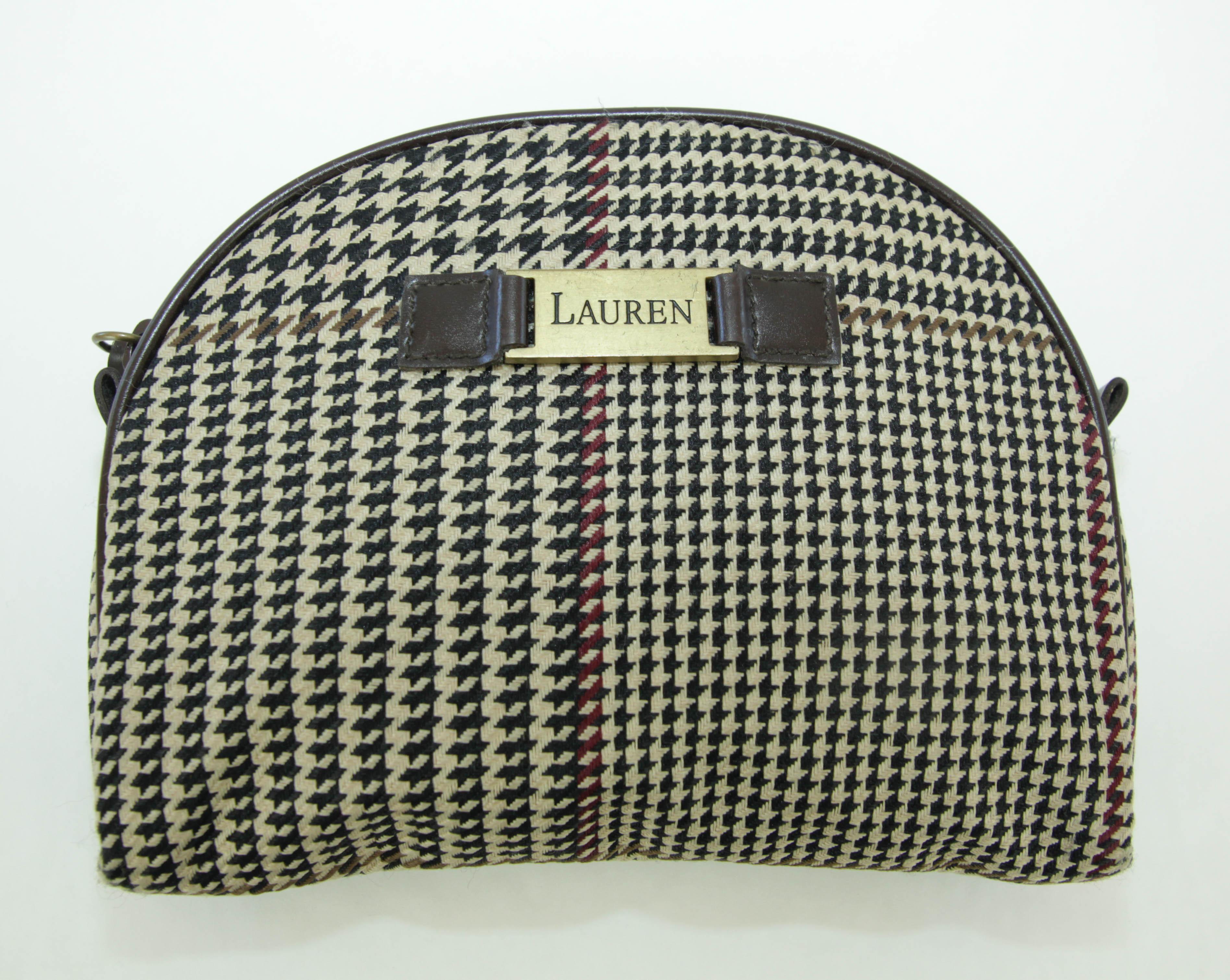 Ralph Lauren Kosmetiktasche mit Hahnentrittmuster Brieftasche für Damen oder Herren im Angebot