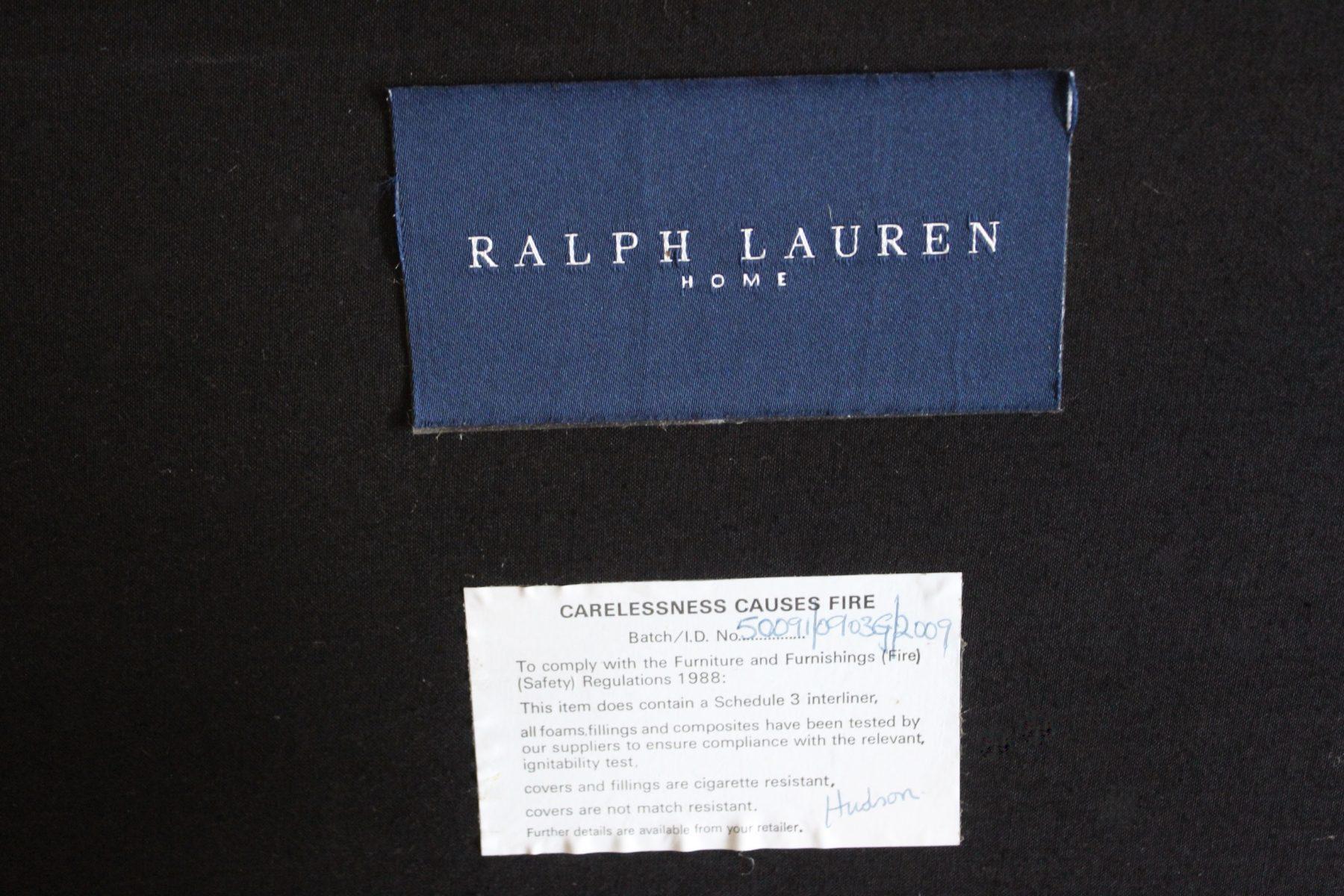 Ralph Lauren „Hudson Street“ Loungesessel „Hudson Street“ – Sessel aus blassgefüttertem und geschwärztem Leinen im Angebot 8