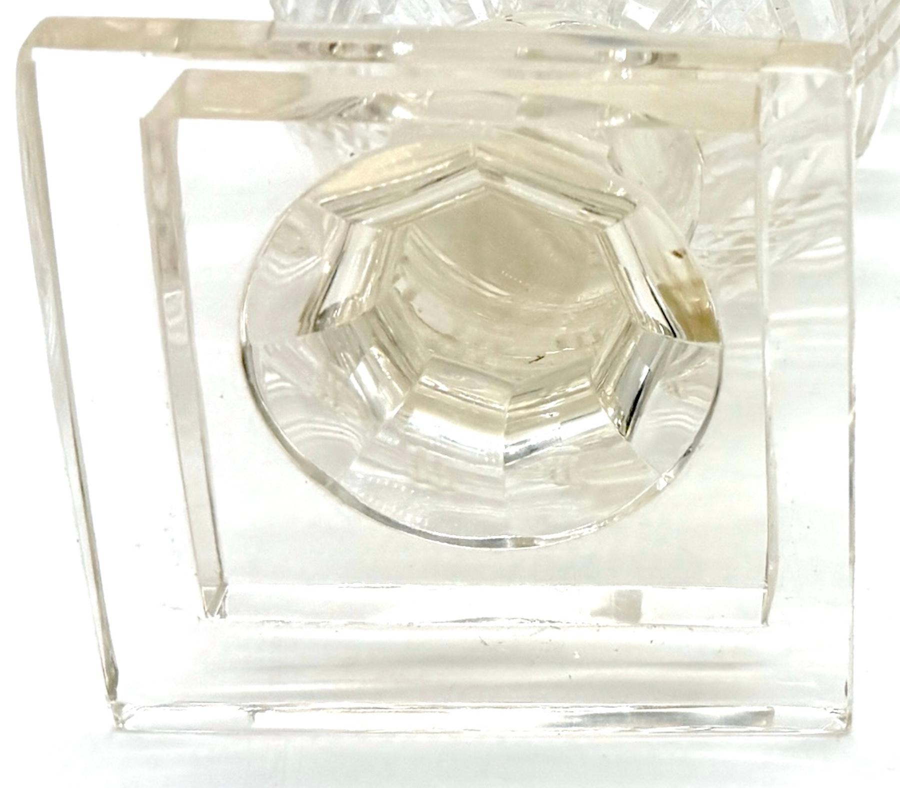 Iconique Ralph Lauren  Porte-bougies d'ouragan en cristal «laid », discontinué 3
