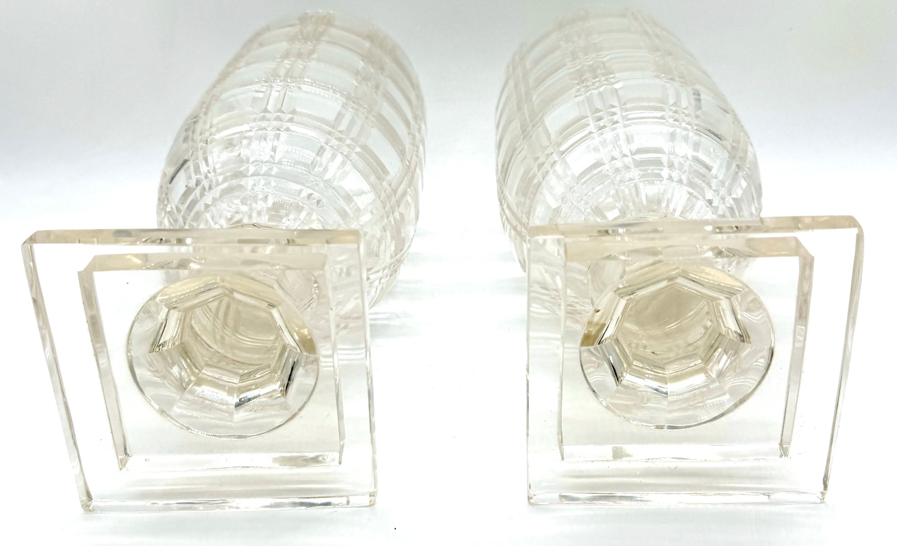 Iconique Ralph Lauren  Porte-bougies d'ouragan en cristal «laid », discontinué 2