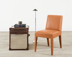 Ralph Lauren Italian Leather Mahogany Dalton Dining Chair