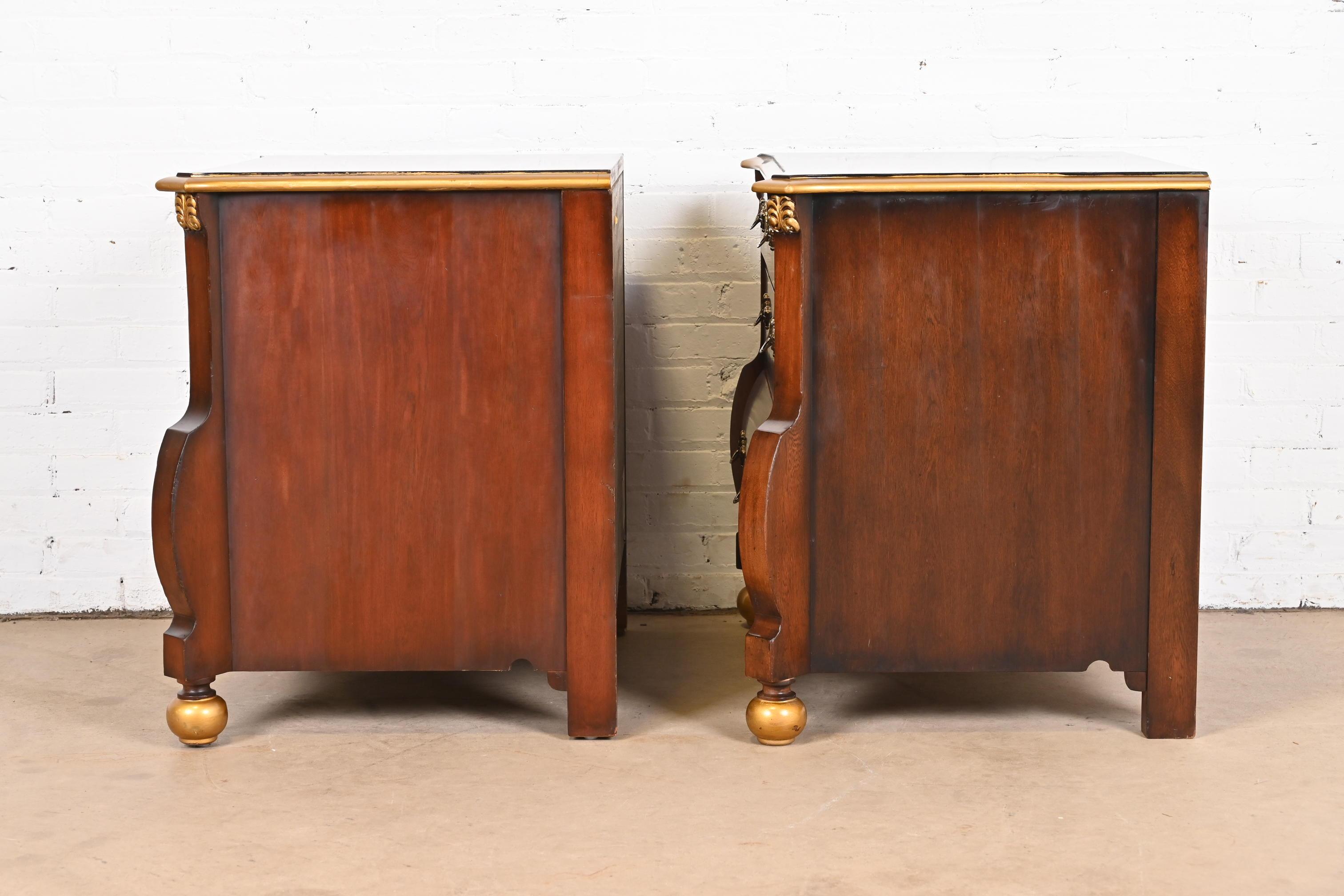 Ralph Lauren Italian Louis XV Mahogany Bombay Form Bedside Chests, Pair For Sale 5