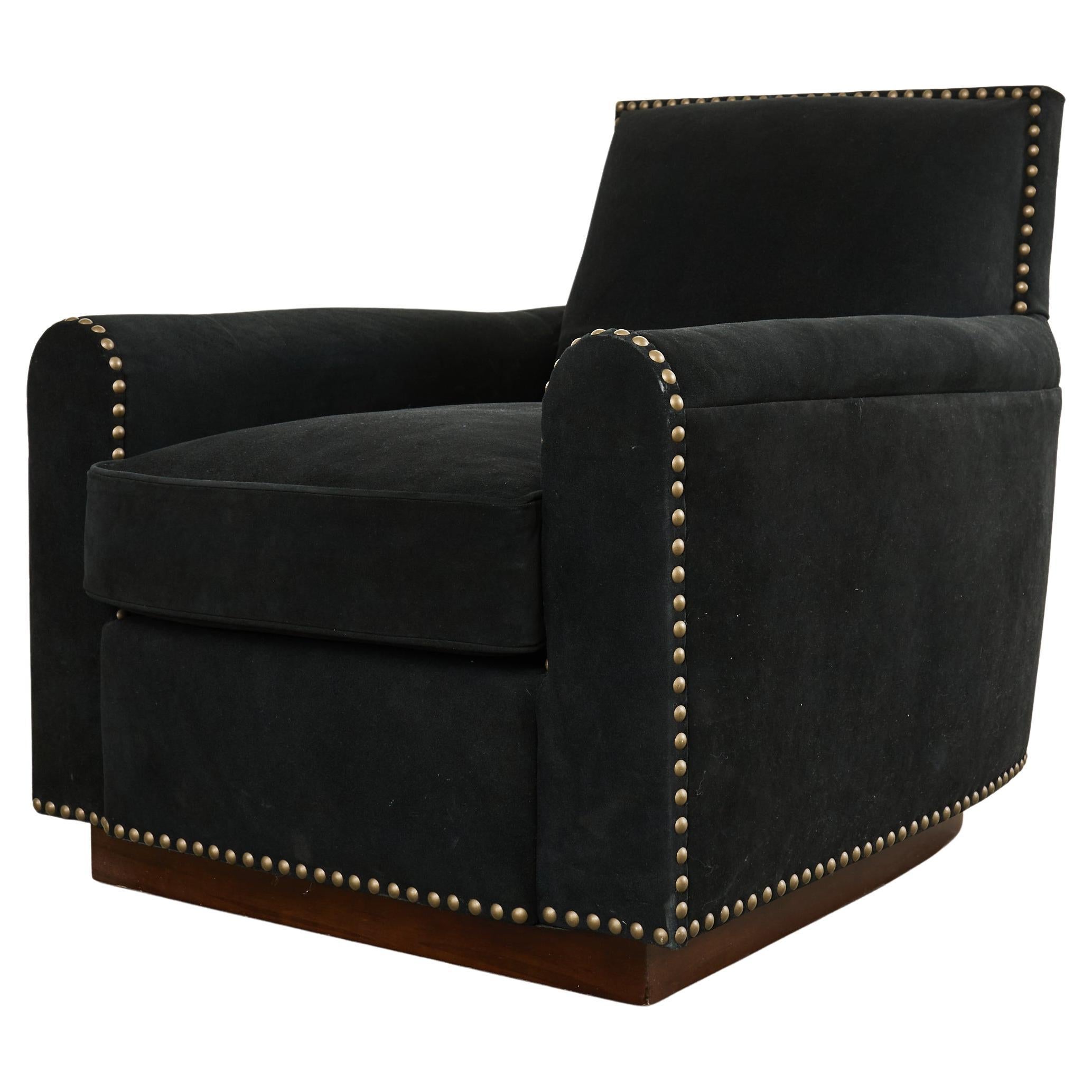 Ralph Lauren Italian Vegan Suede Colorado Club Chair For Sale