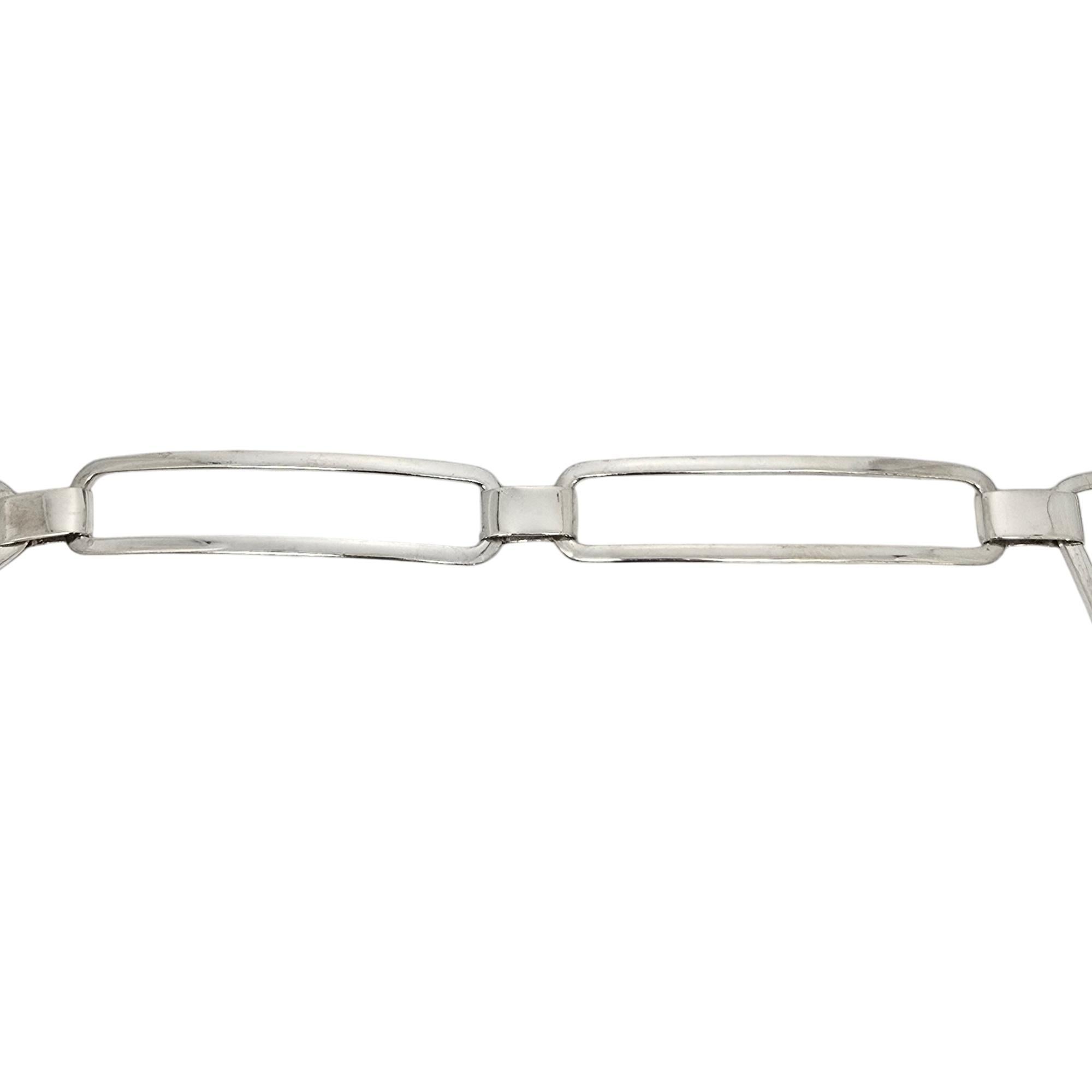 Offener rechteckiger Ralph Lauren-Gliedergürtel aus Sterlingsilber #19452 aus Italien Damen im Angebot