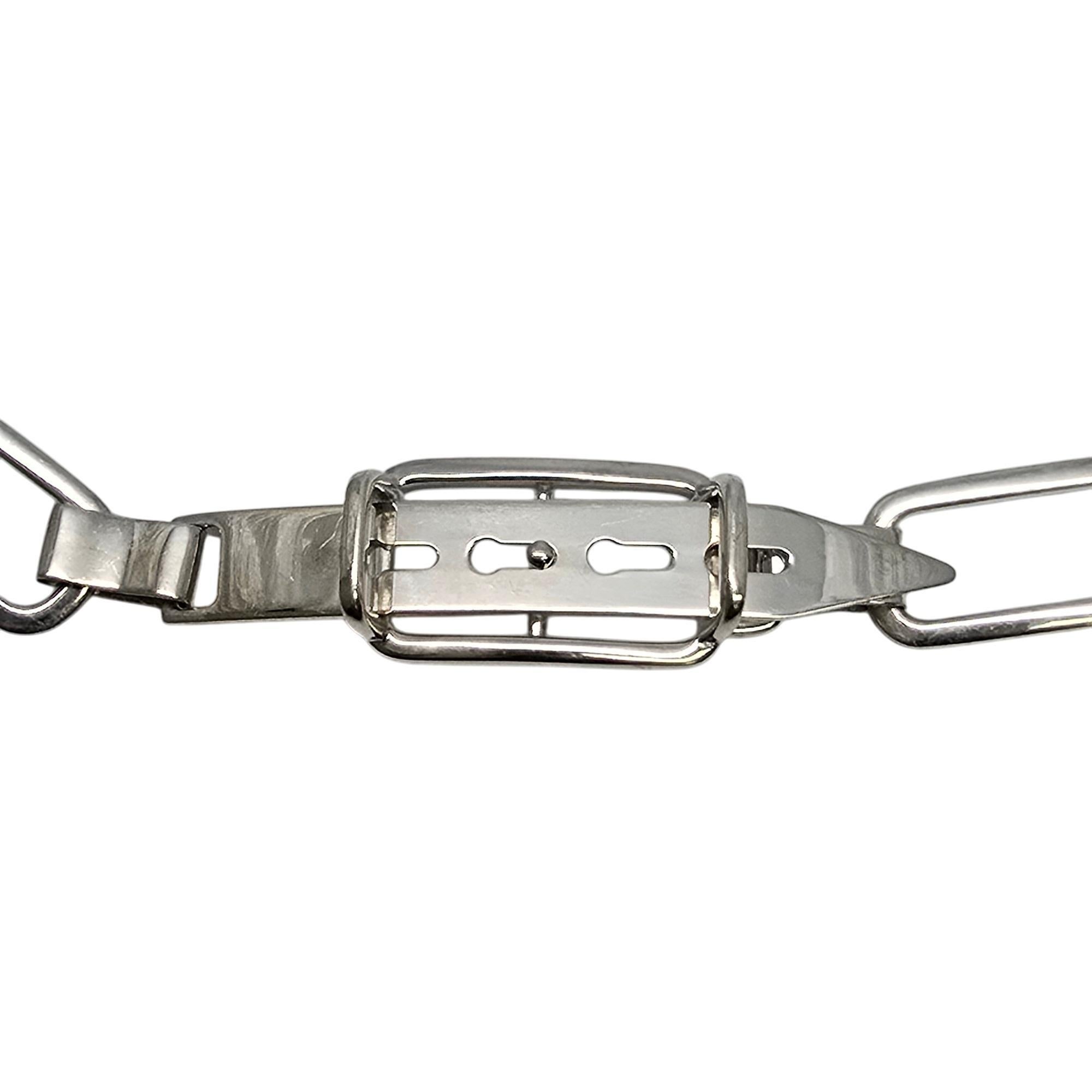 Offener rechteckiger Ralph Lauren-Gliedergürtel aus Sterlingsilber #19452 aus Italien im Angebot 2
