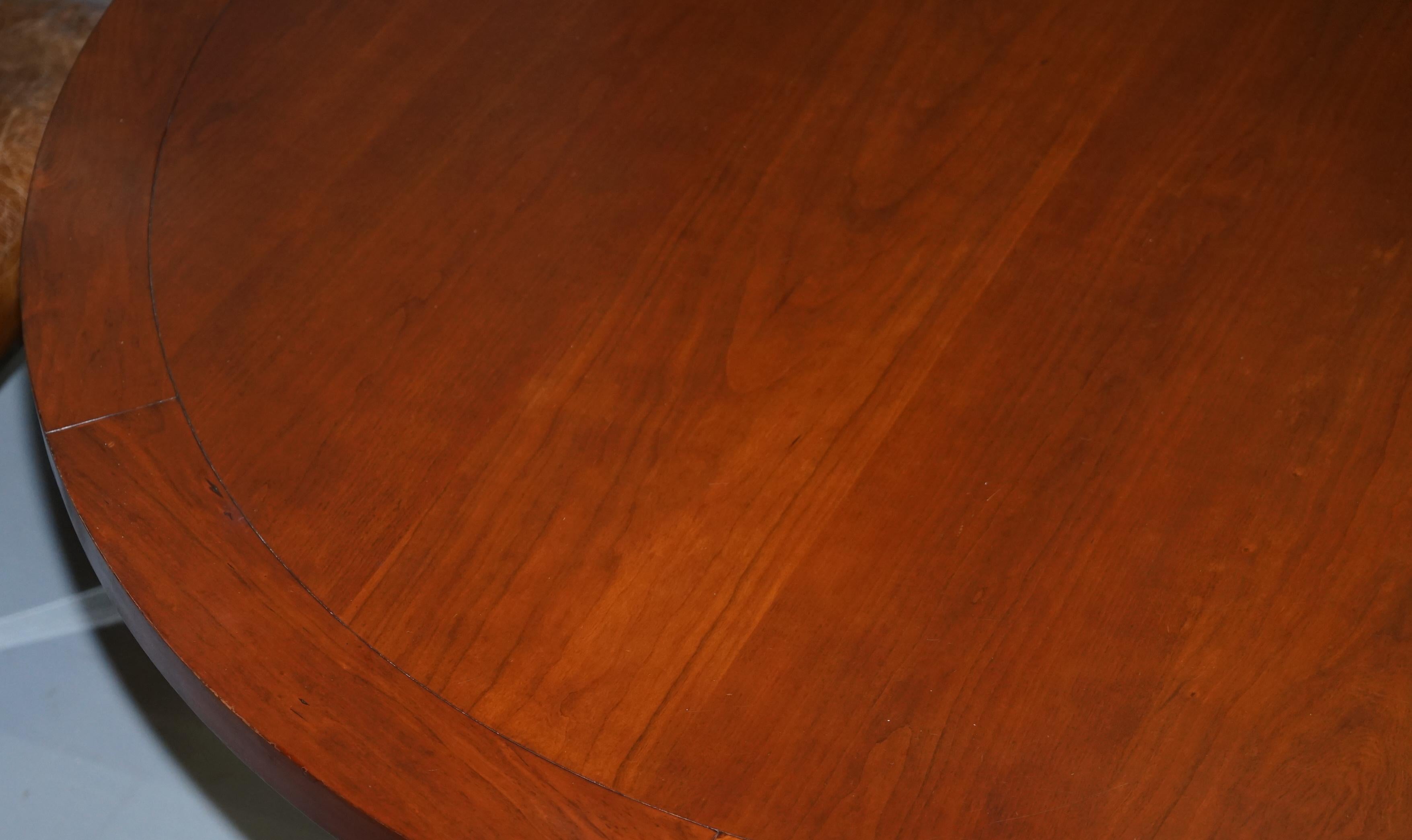 Hand-Crafted Ralph Lauren Jamaica Cherrywood Large Round Dining Table 4-8 People