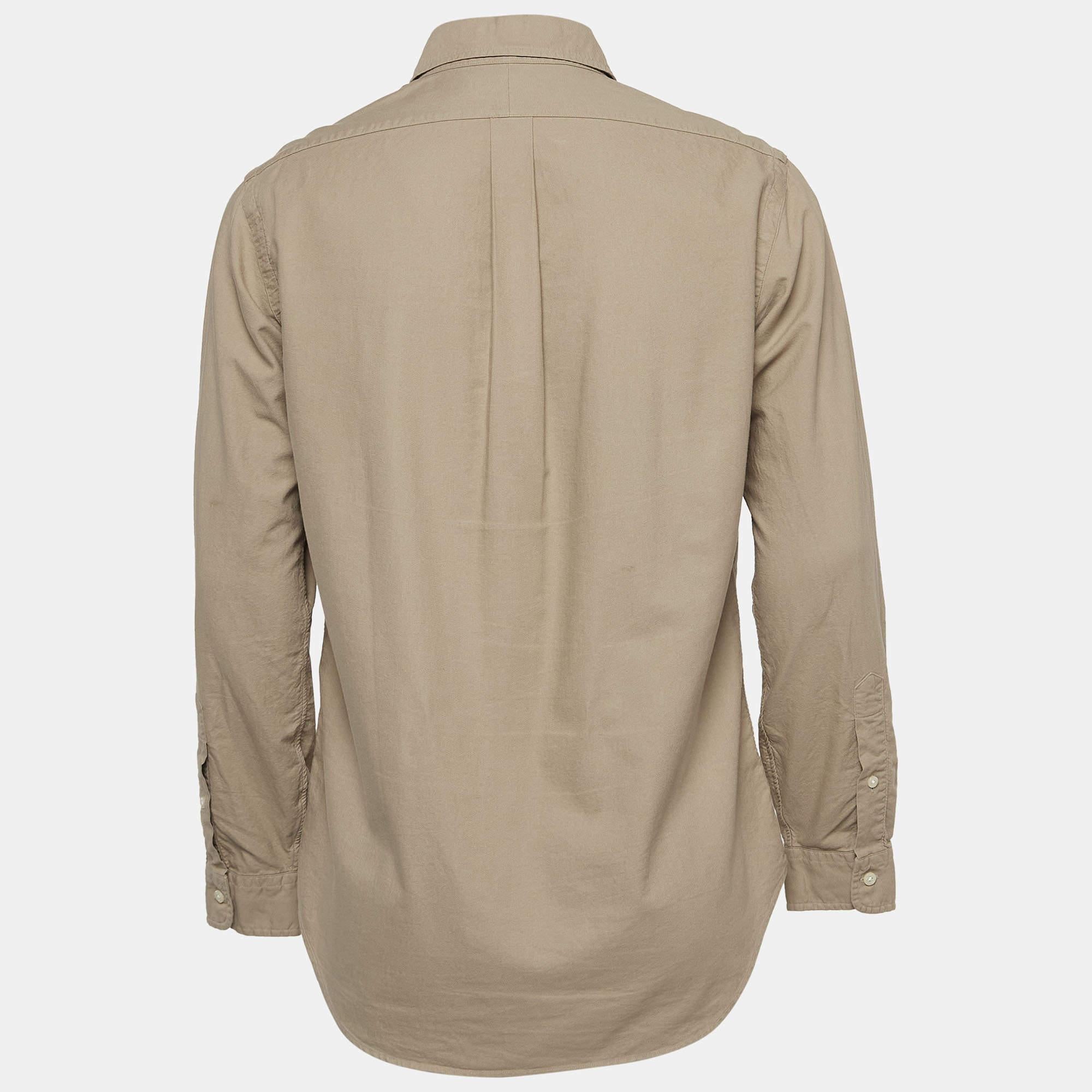 Shirts are an indispensable part of a wardrobe, so this brand brings you a creation that is both versatile and stylish. It has been tailored from quality material in a versatile shade. The shirt is detailed with signature elements and a comfortable