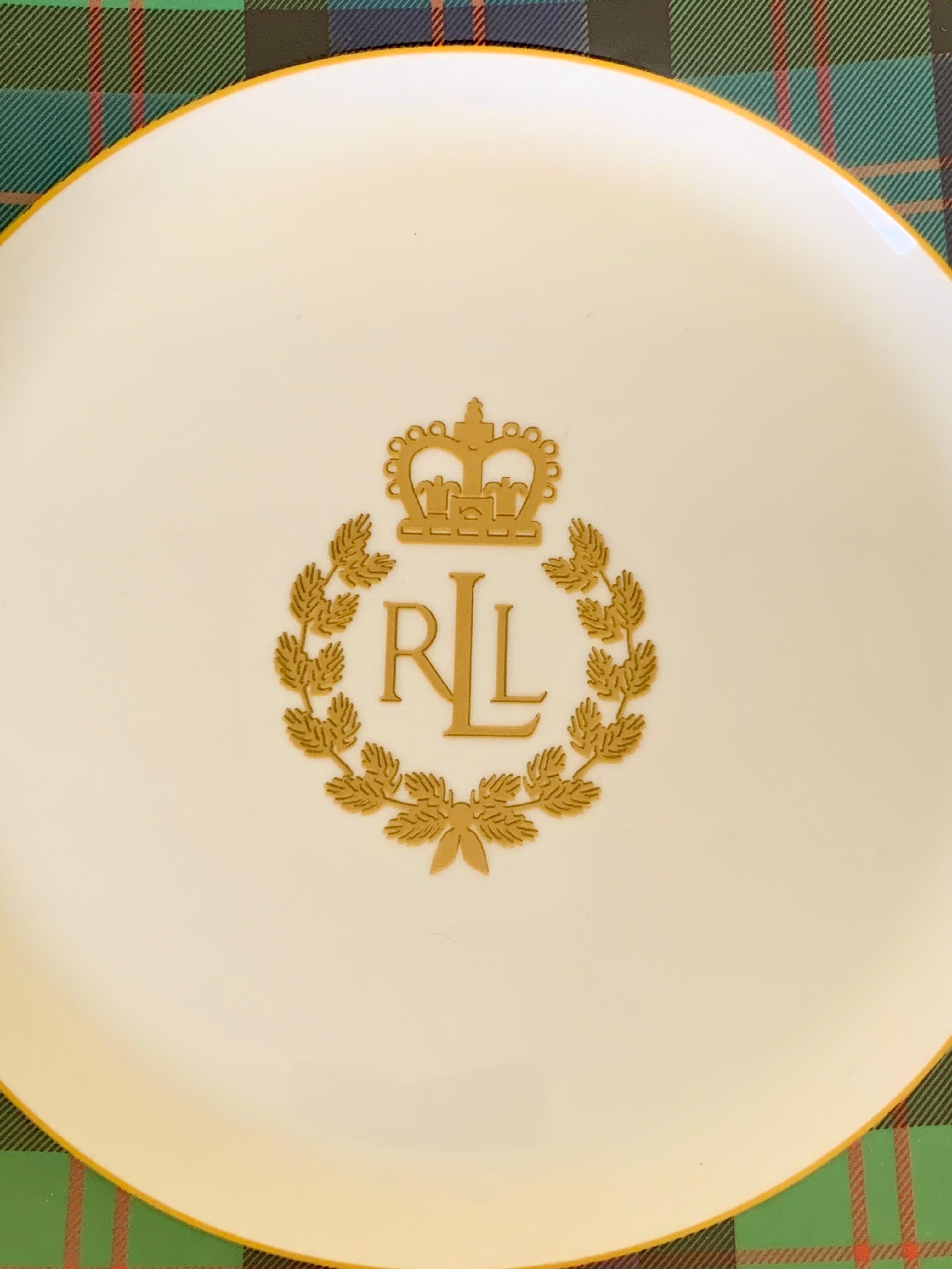 Américain Paire d'assiettes de déjeuner en tartan Ralph Lauren Knockhill en vente