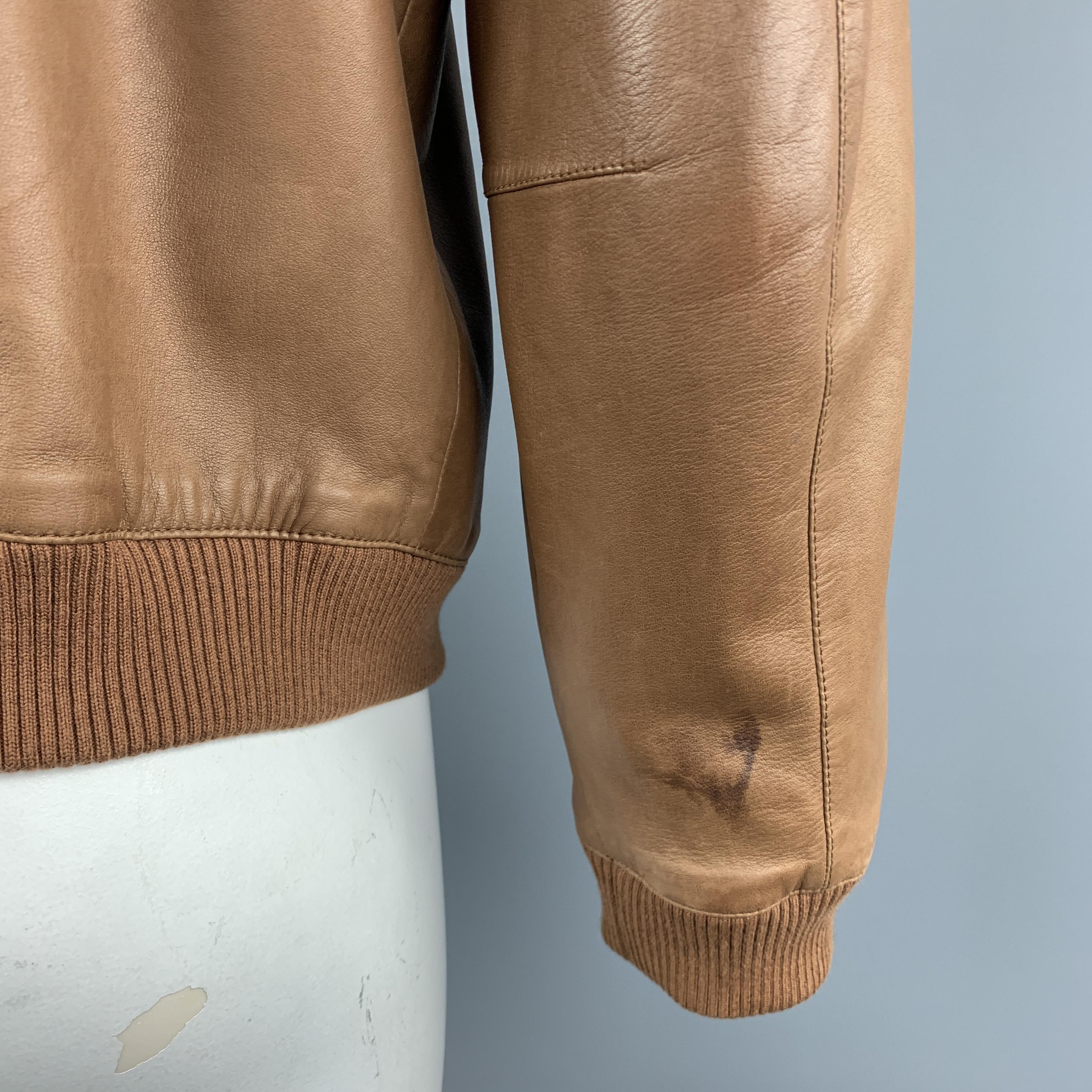 ralph lauren bomber jacket leather