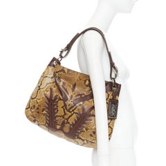 RALPH LAUREN Label Proprietor scaled leather Western Flame stitch hobo bag