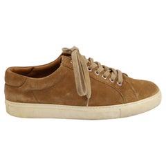 Ralph Lauren Lace-Up Sneakers in Brown Suede
