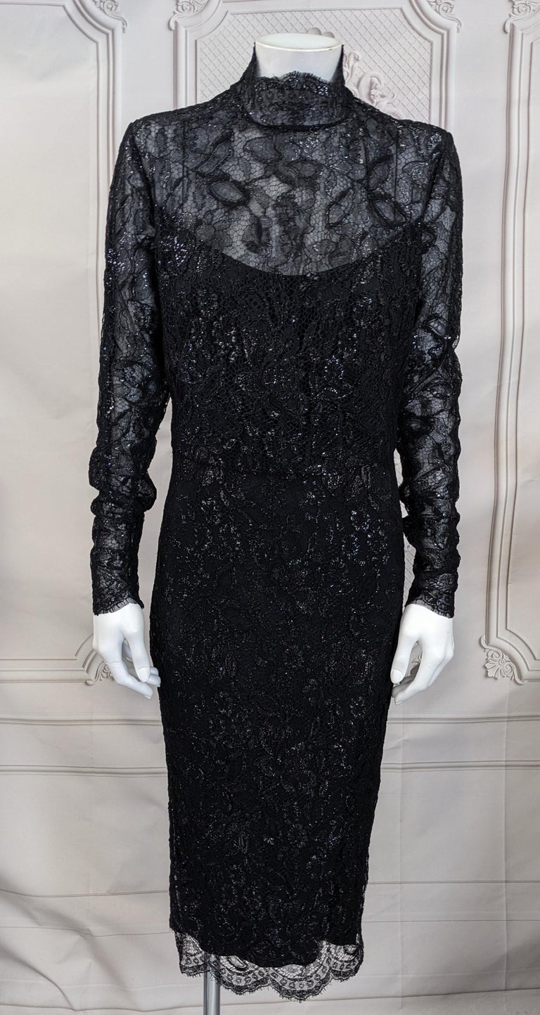 Ralph Lauren Lacquered Metallic Lace Sheath Dress, Purple Label For Sale at 1stDibs Ralph Lauren Lacquered Metallic Lace Sheath Dress, Purple Label For Sale at 1stDibs