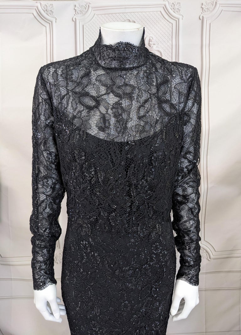 Ralph Lauren Lacquered Metallic Lace Sheath Dress, Purple Label For Sale at 1stDibs Ralph Lauren Lacquered Metallic Lace Sheath Dress, Purple Label For Sale at 1stDibs