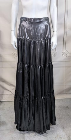 Ralph Lauren Lacquered Silk Peasant Skirt, Purple Label