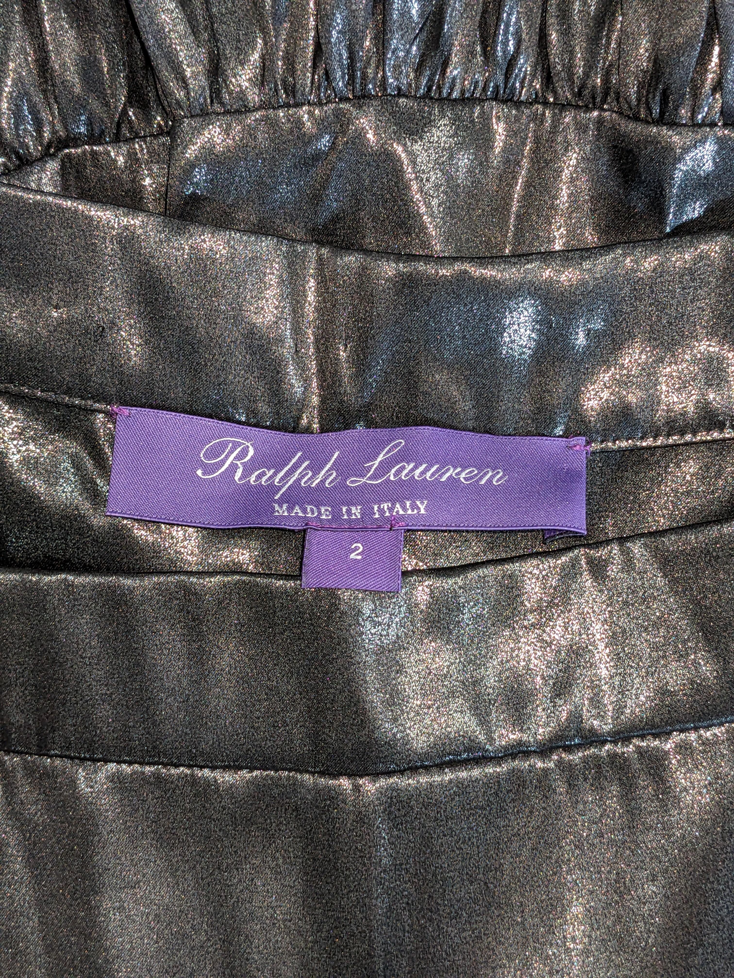 Jupe paysanne en soie laquée, Ralph Lauren Purple Label en vente 3