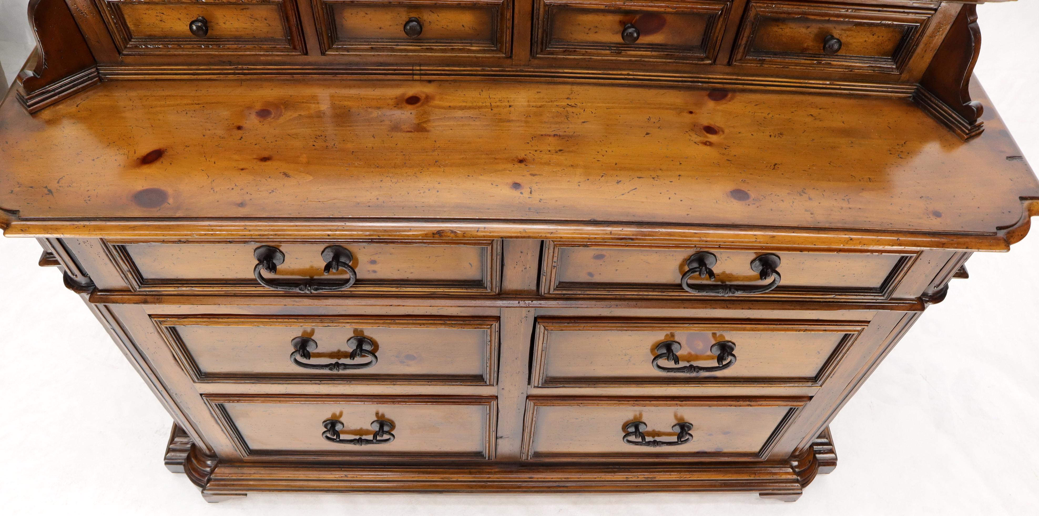 Unknown Ralph Lauren Large Colonial Pine Multidraw Server Dresser Cabinet Sideboard